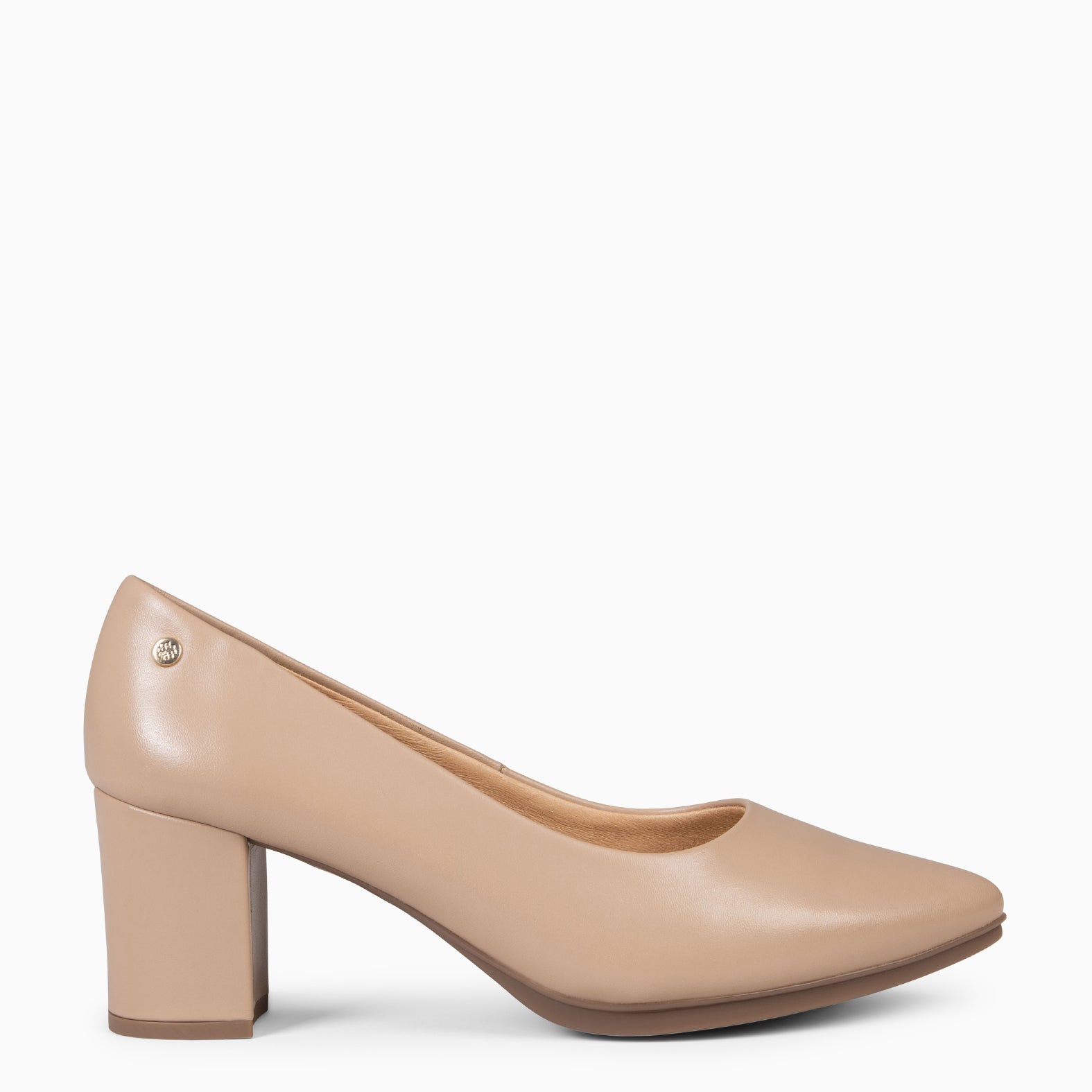 URBAN S SALÓN - Zapatos de tacón medio de napa TIERRA - miMaO ®