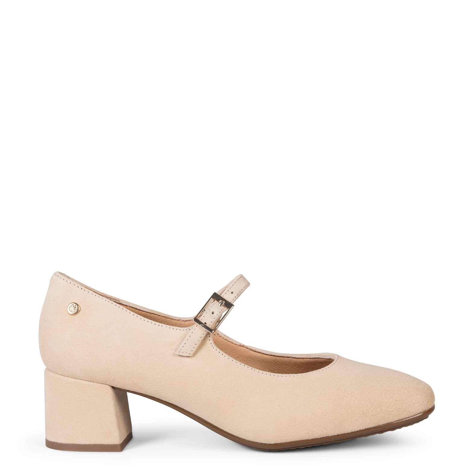 BELLA - BEIGE SUEDE LEATHER MARY-JANE SHOES