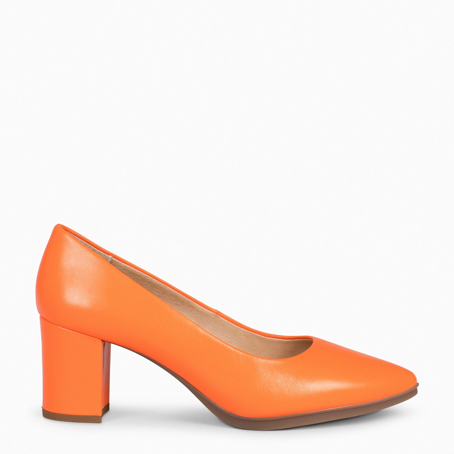 URBAN S SALON – ORANGE nappa leather mid heel
