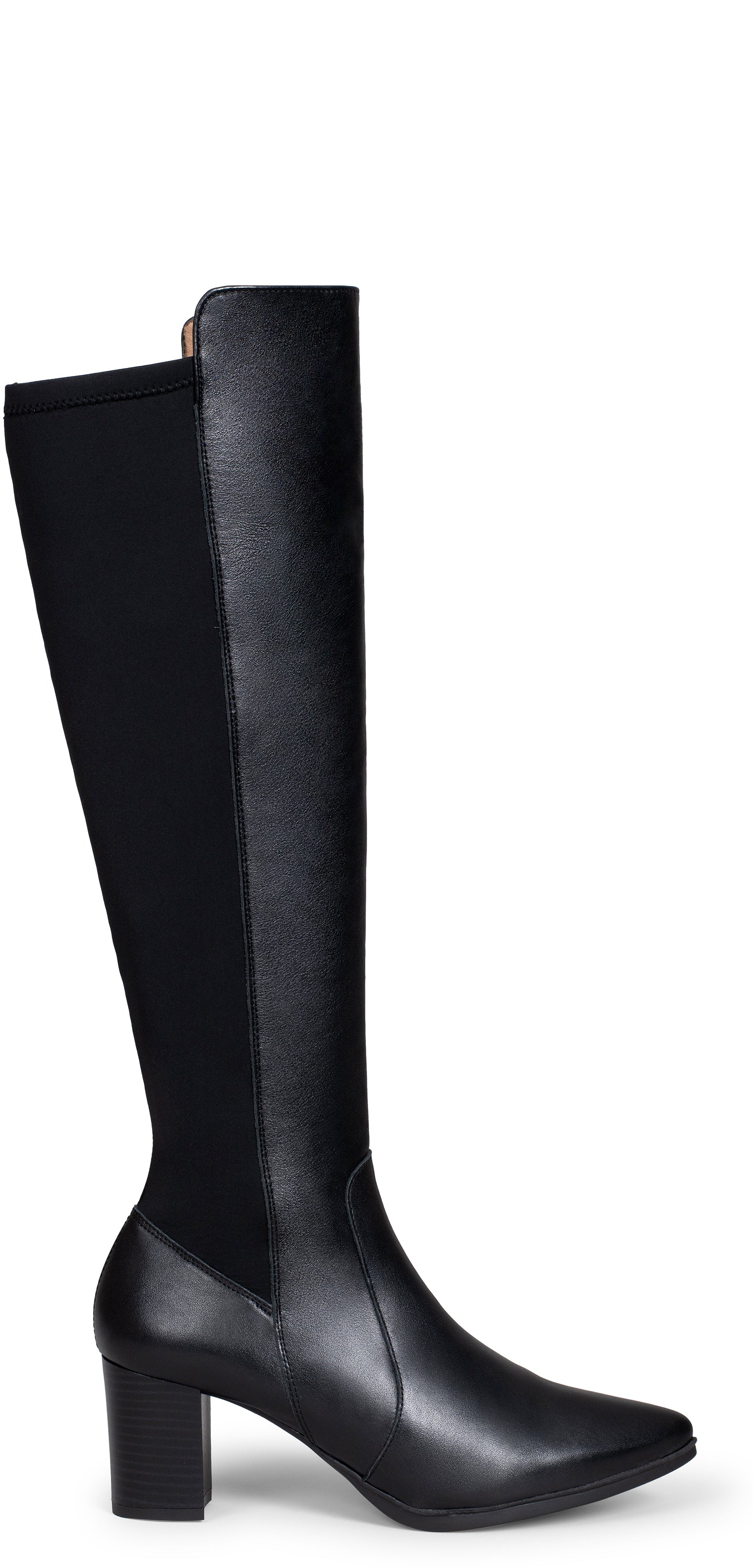 SUNSET – Bottes élastiques à talon NOIR napa