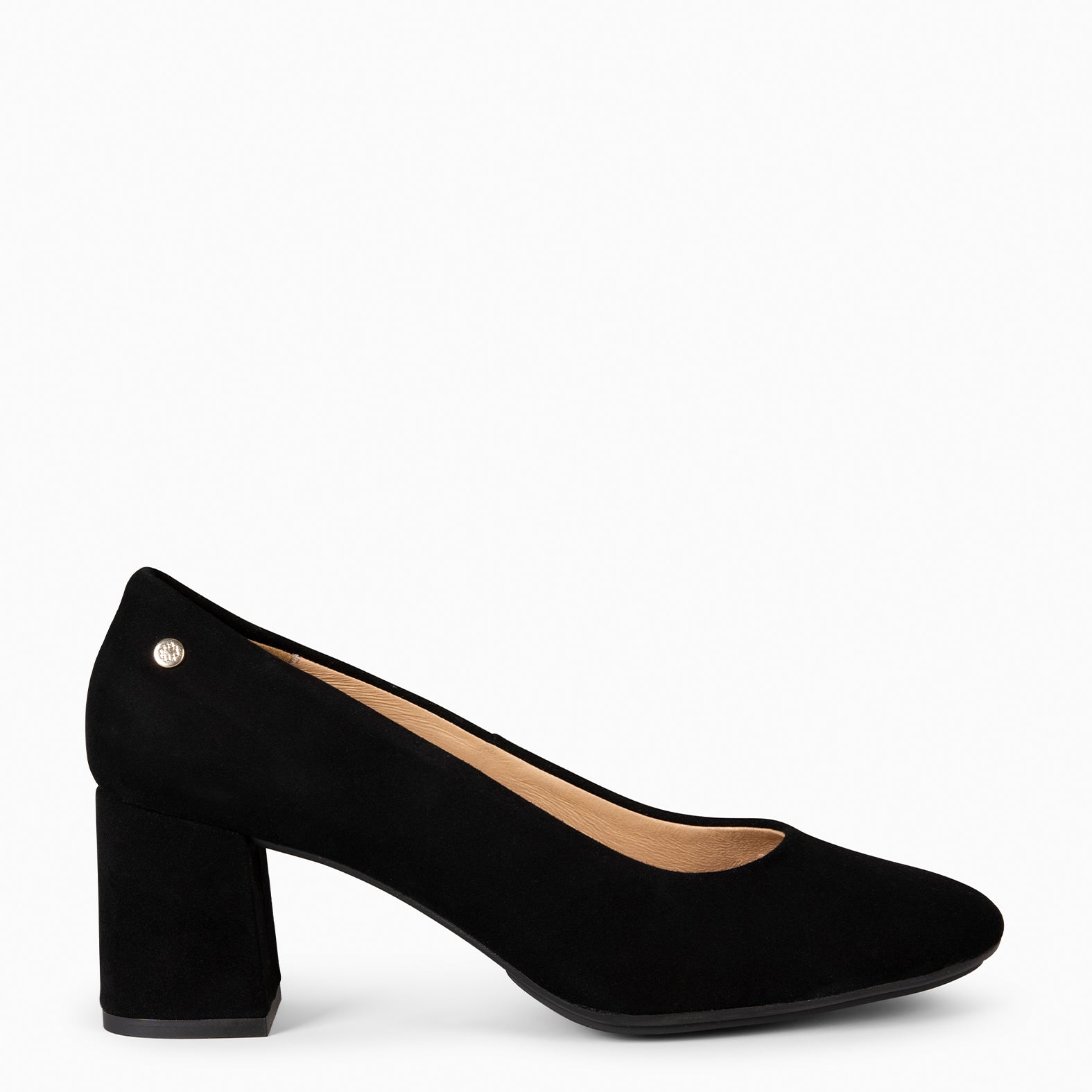 GRAN URBAN REDONDO – Zapatos de tacón medio de ante NEGRO - miMaO ®