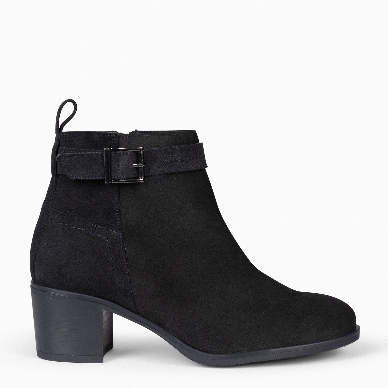 SEATTLE - BLACK Women suede leather booties 