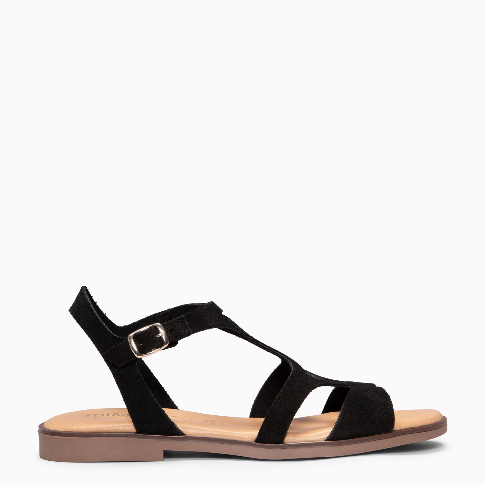 BAMBÚ - Sandalias Planas NEGRO