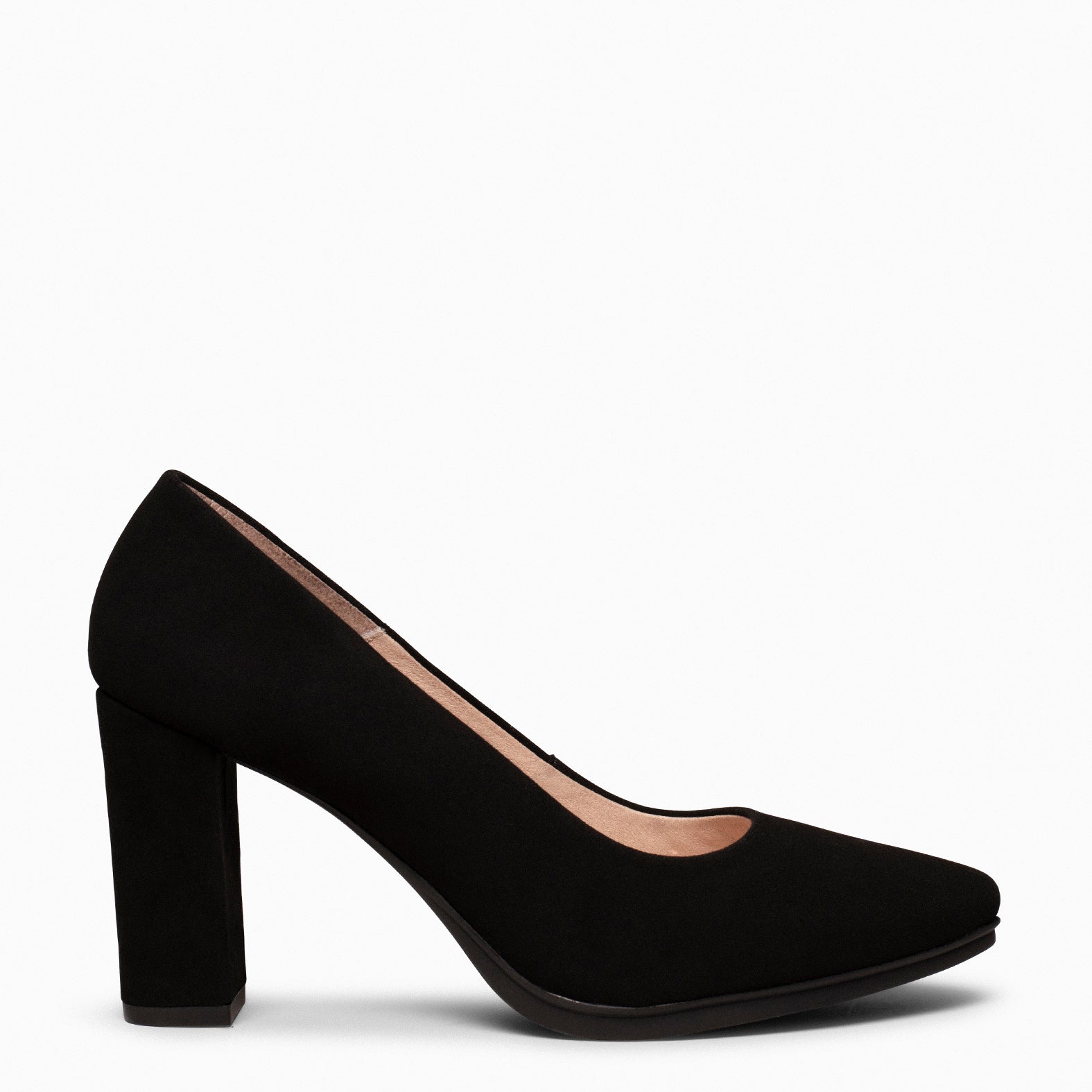 URBAN – Zapatos de tacón alto de ante NEGRO - miMaO ®