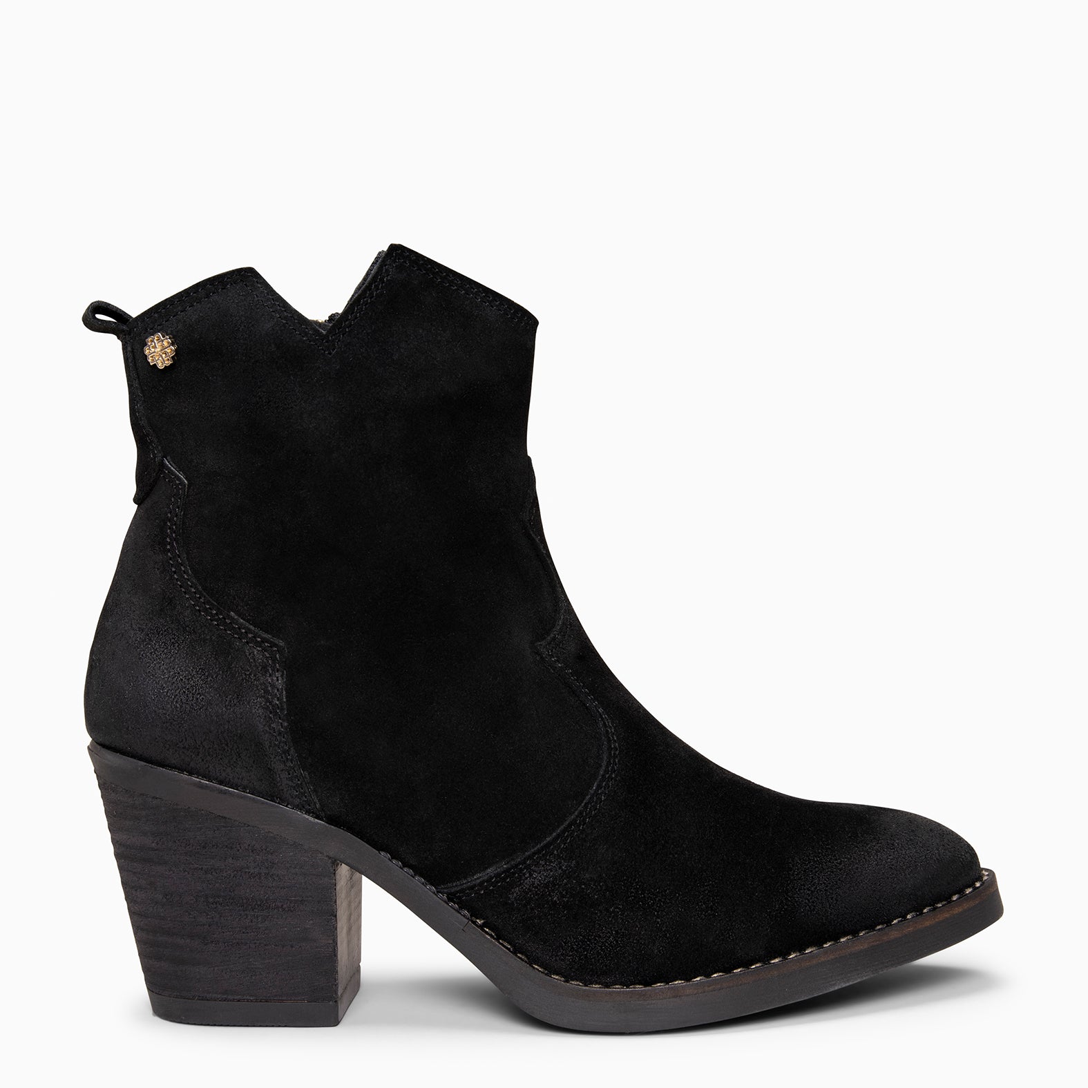 BEDFORD – Botines cowboy con tacón NEGRO - miMaO ®