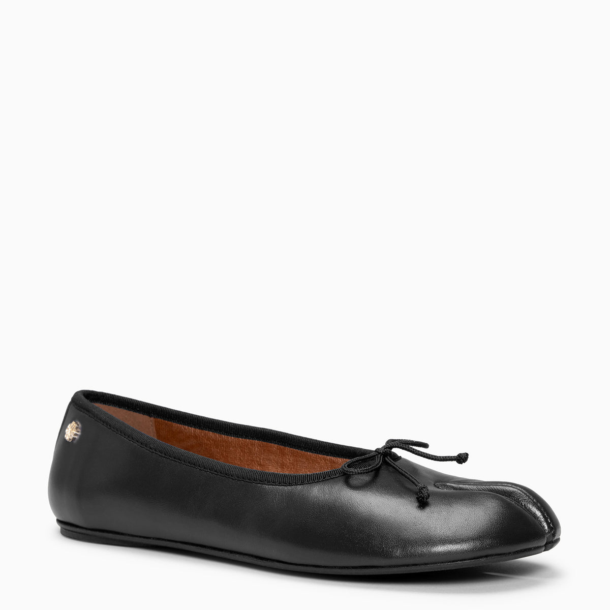 AMAYA - Ballerines Tabi Ultra Confort en cuir NOIR