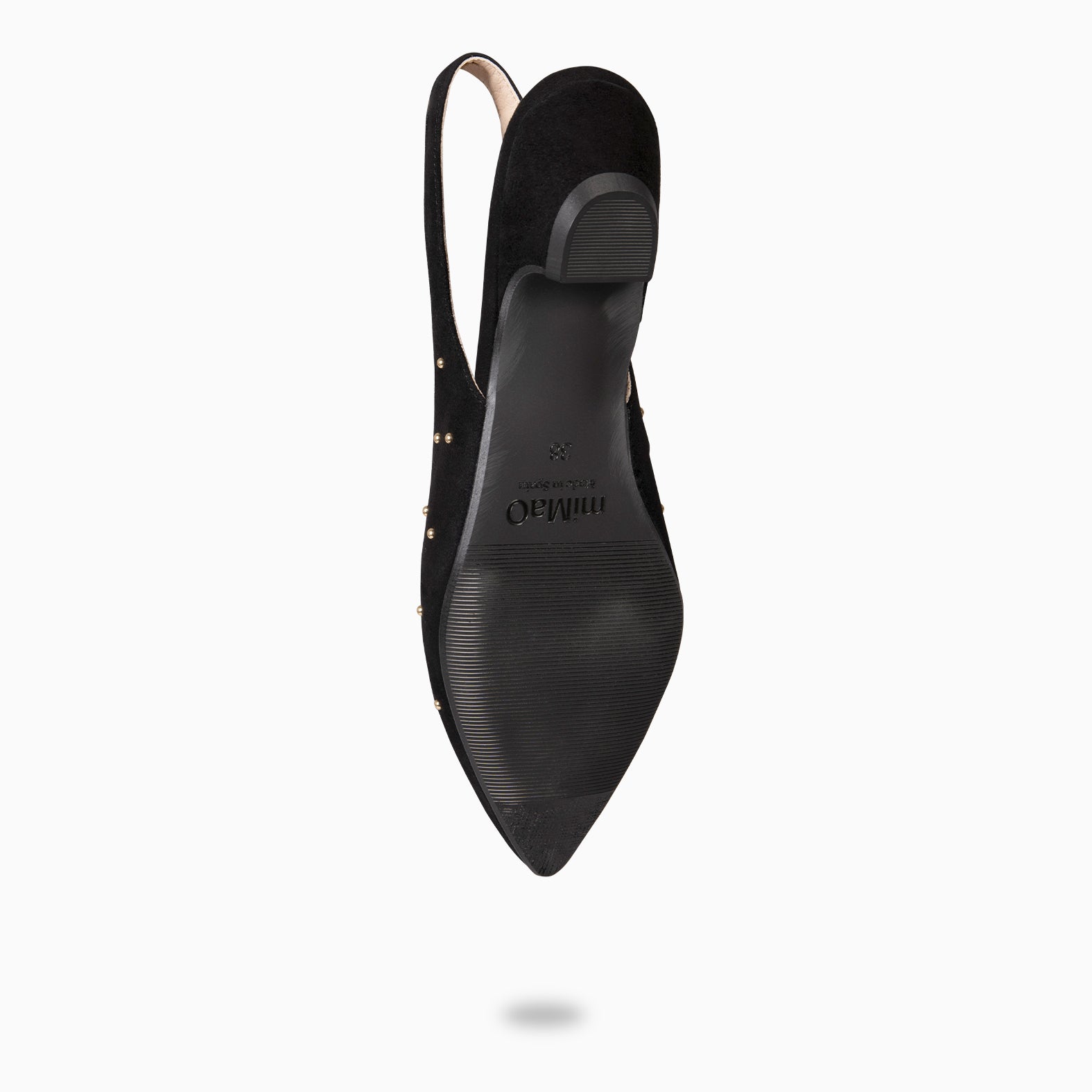 ORION – ZAPATOS BAJOS DESTALONADOS CON TACHAS NEGRO - miMaO ®