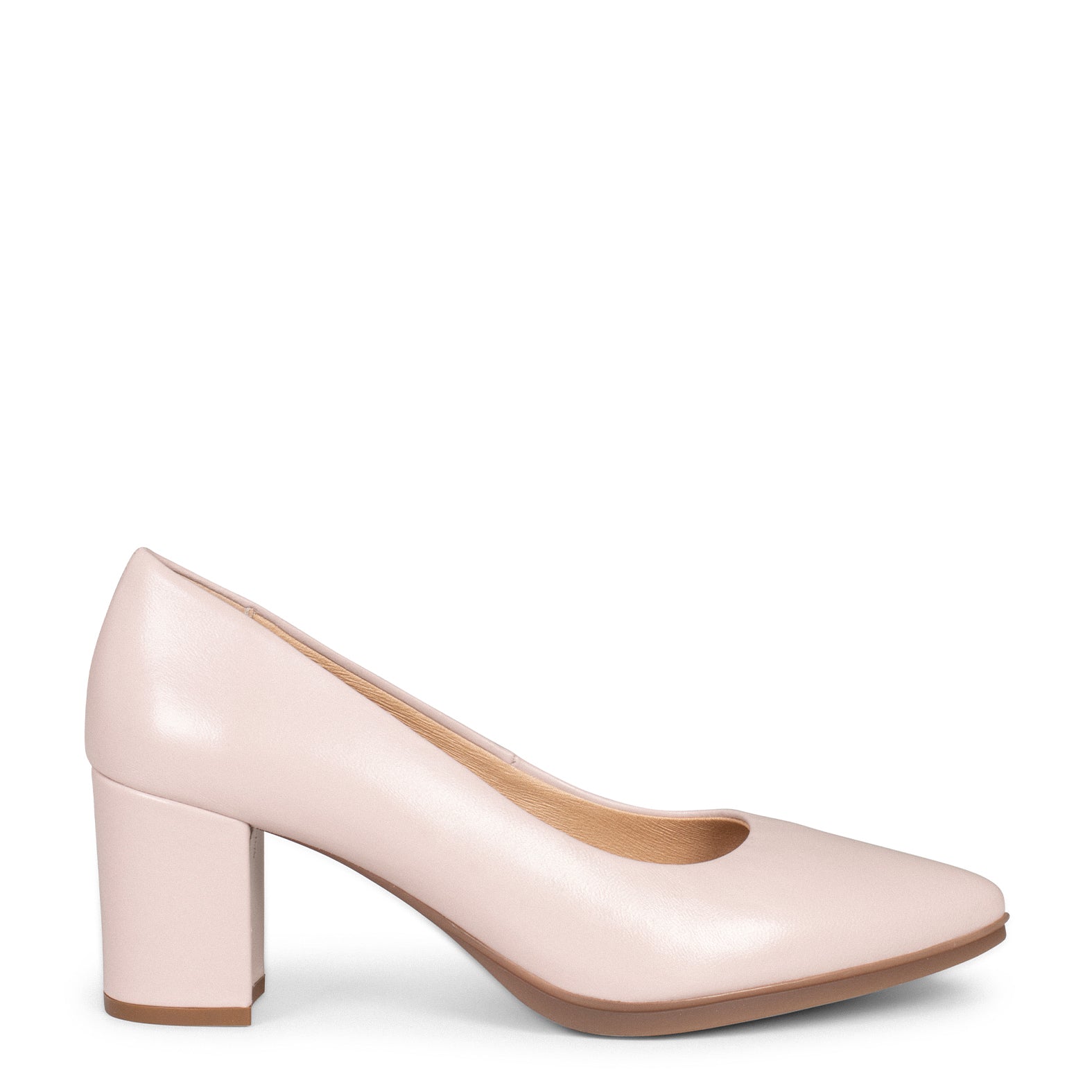 URBAN S SALON - Chaussures à talon moyen en cuir NUDE