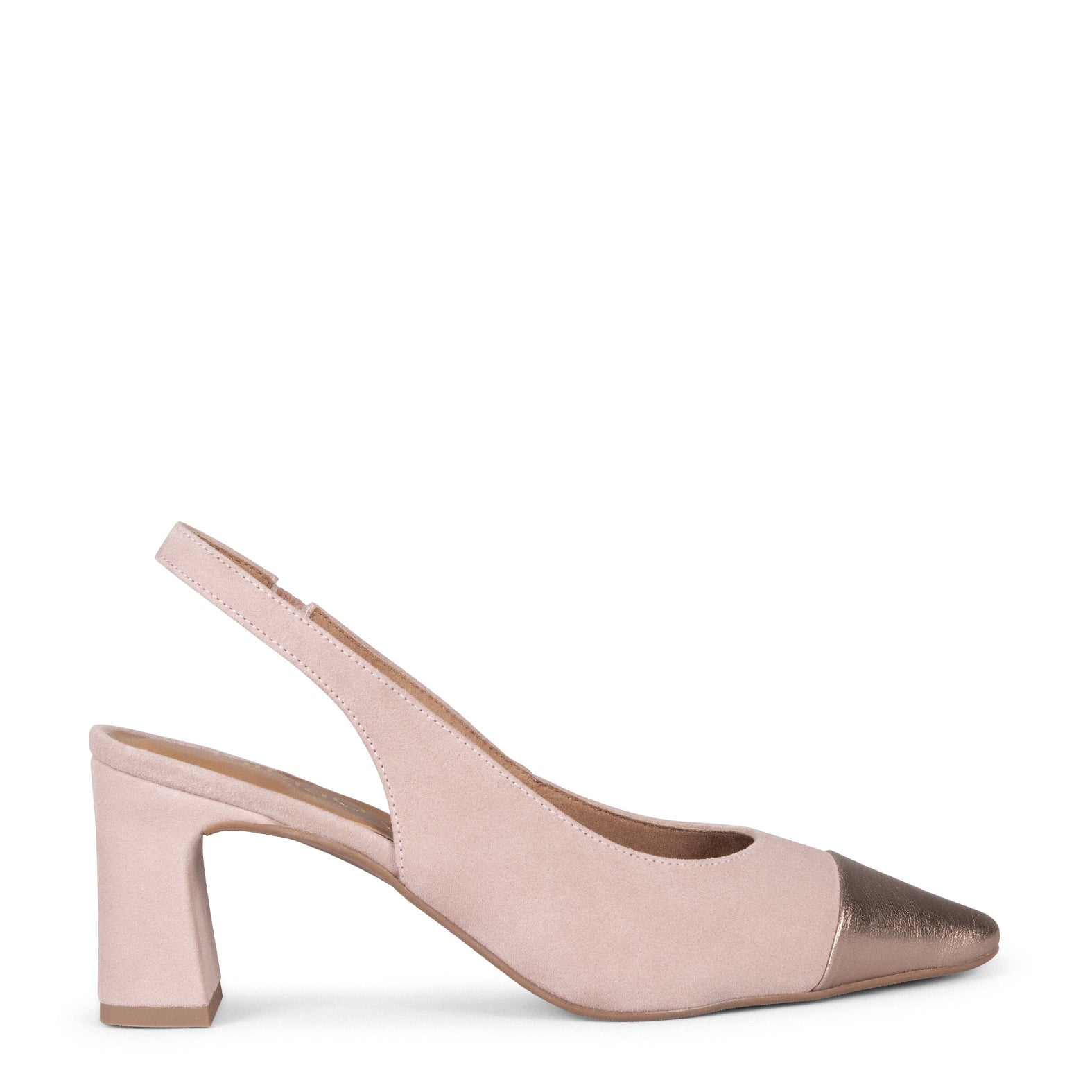 DIANA - Zapato NUDE con puntera PLATINO - miMaO ®