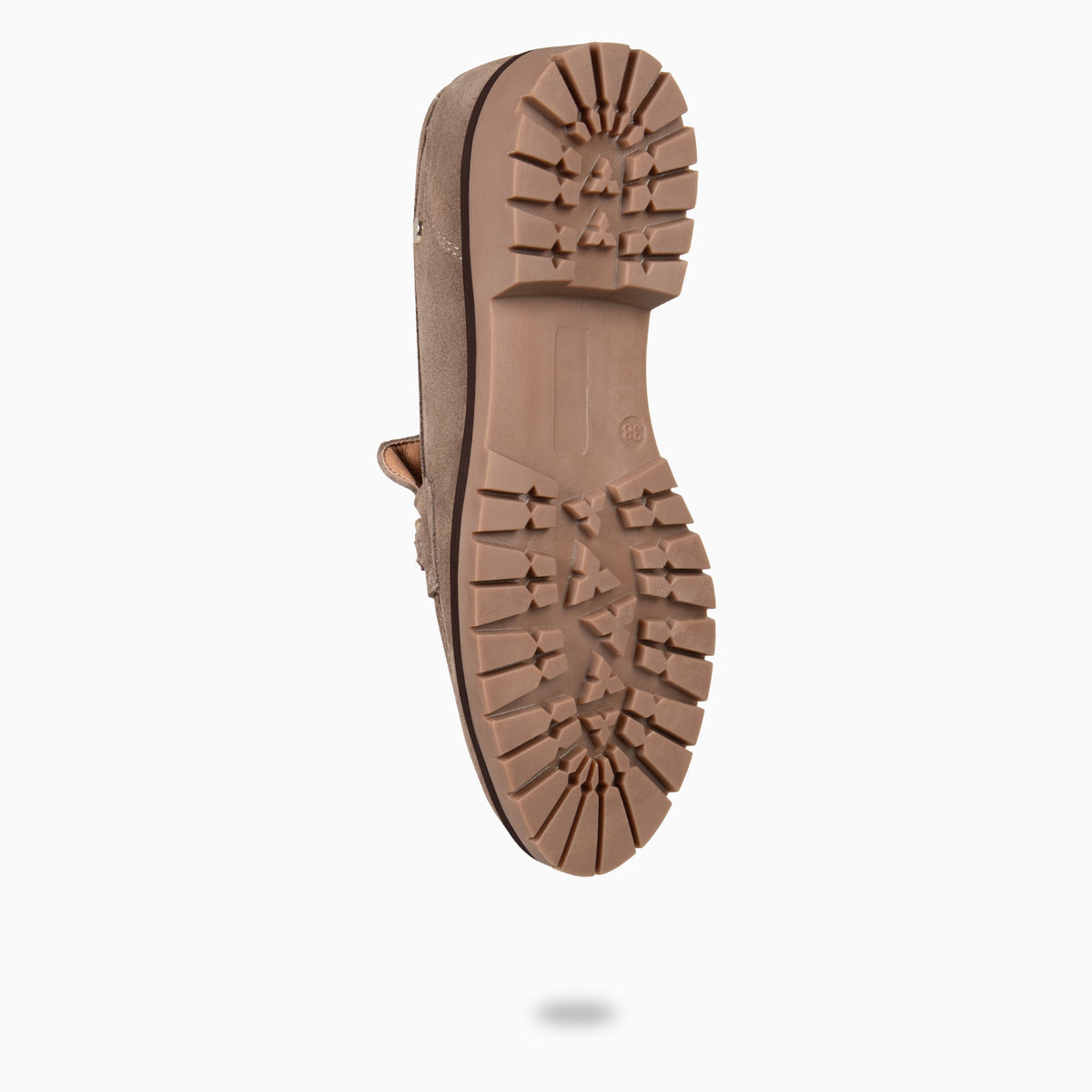 TREVILLA - Mocasín con aplique metálico TAUPE