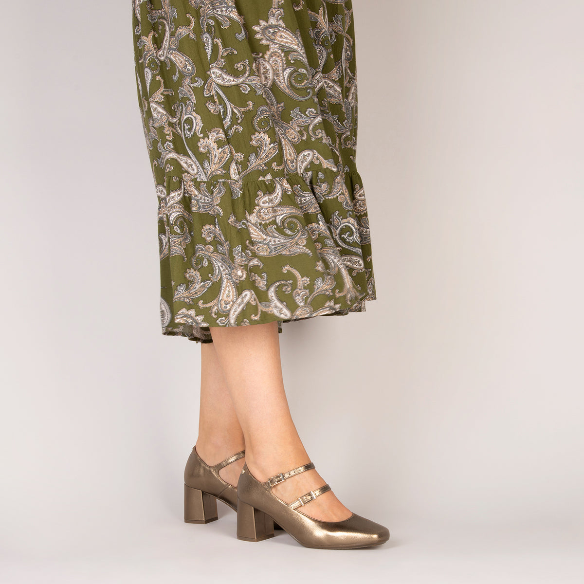 FEBRIS - Zapatos de piel con doble pulsera ORO - miMaO ®