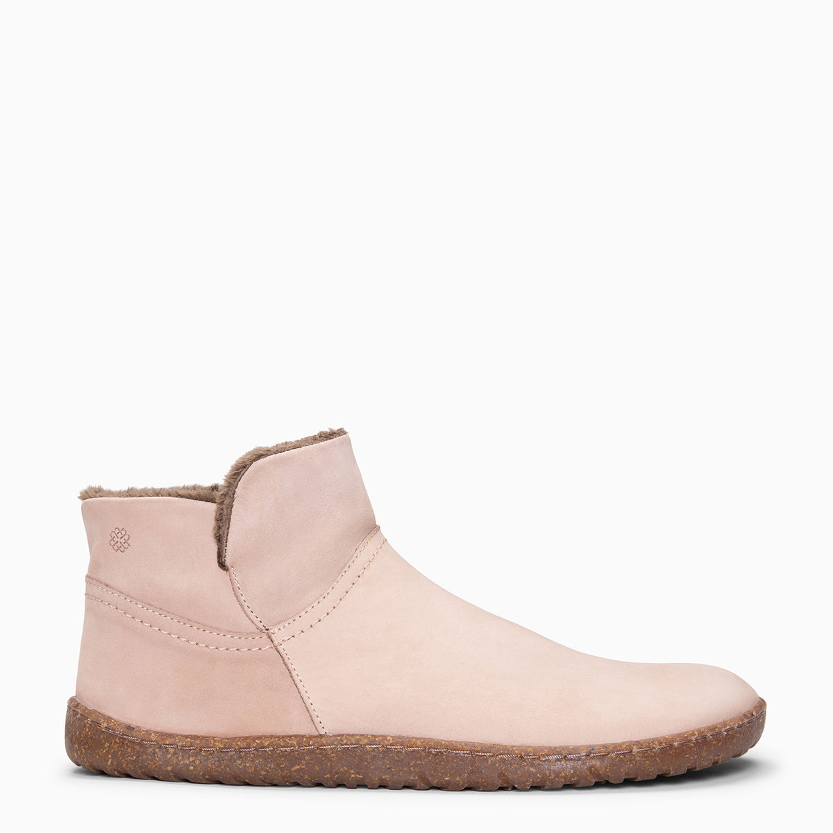 MIST - Gevoerde schoenen van taupekleurig nubuckleer