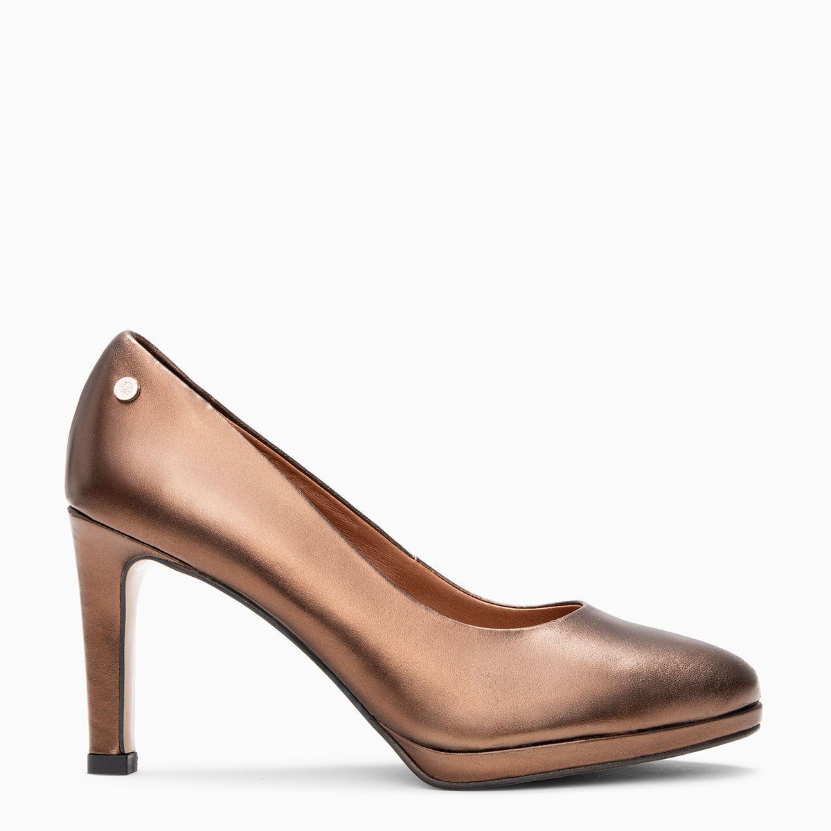 PLATAFORMA - Hoge hakken met plateau BRONS