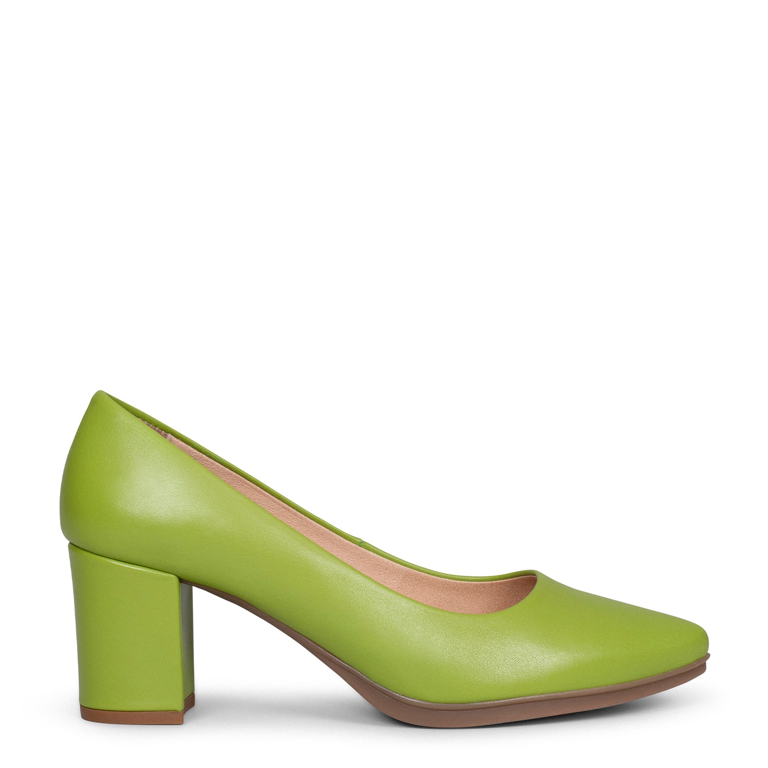 URBAN S SALON - Chaussures à talon moyen en cuir VERT PISTACHE