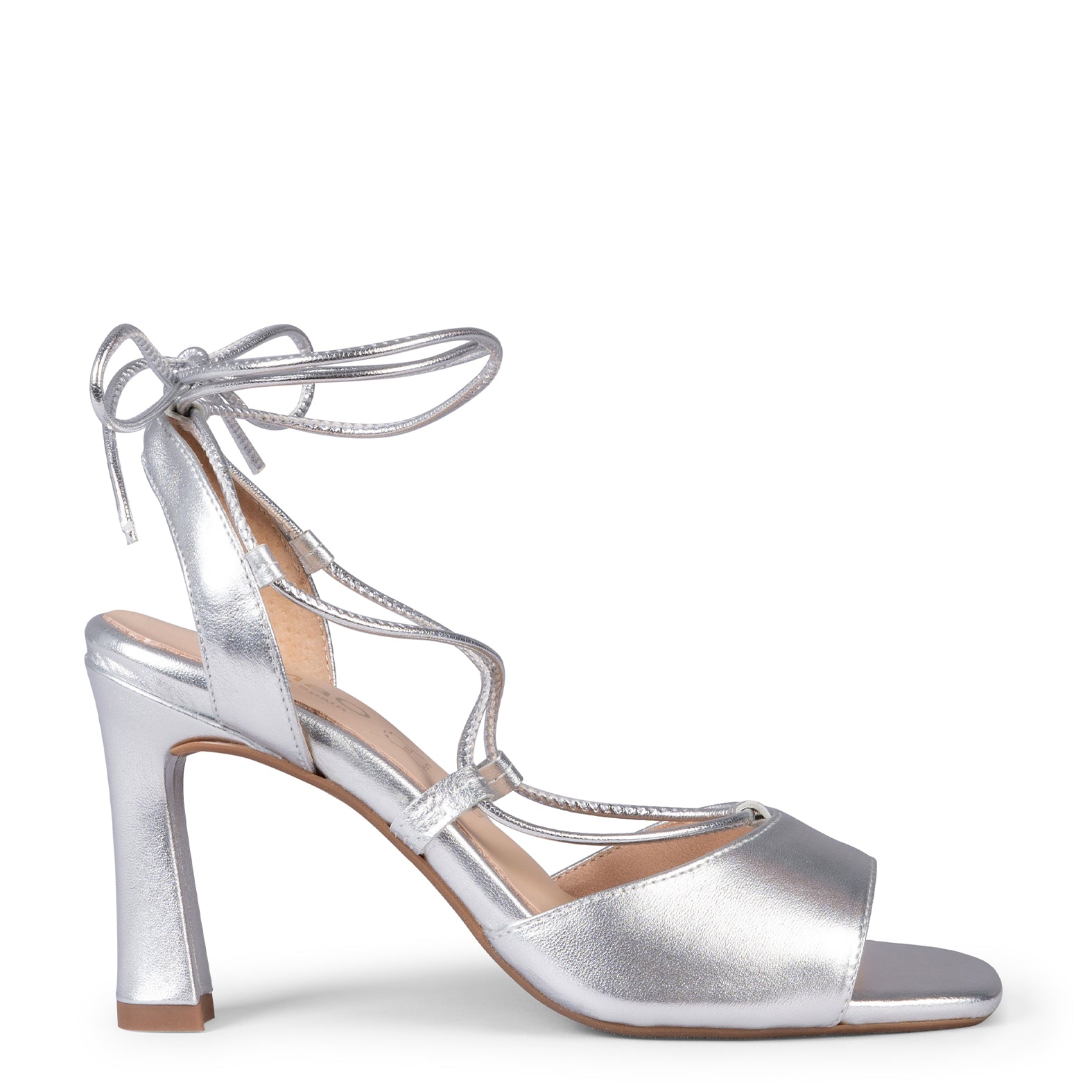 MÓNICA -  SANDALIAS ELEGANTES DE TACÓN PLATA - miMaO ®