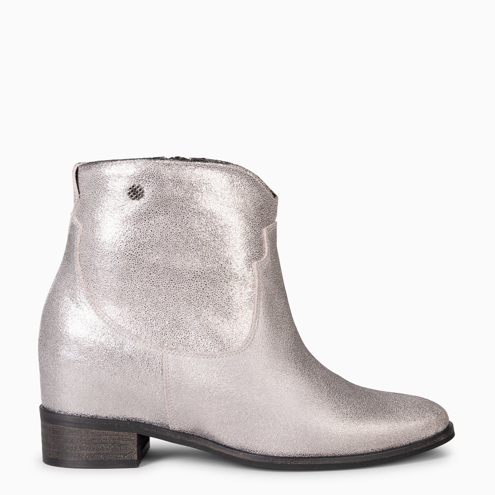JESSY - Botín cowboy con cuña interna PLATA - miMaO ®