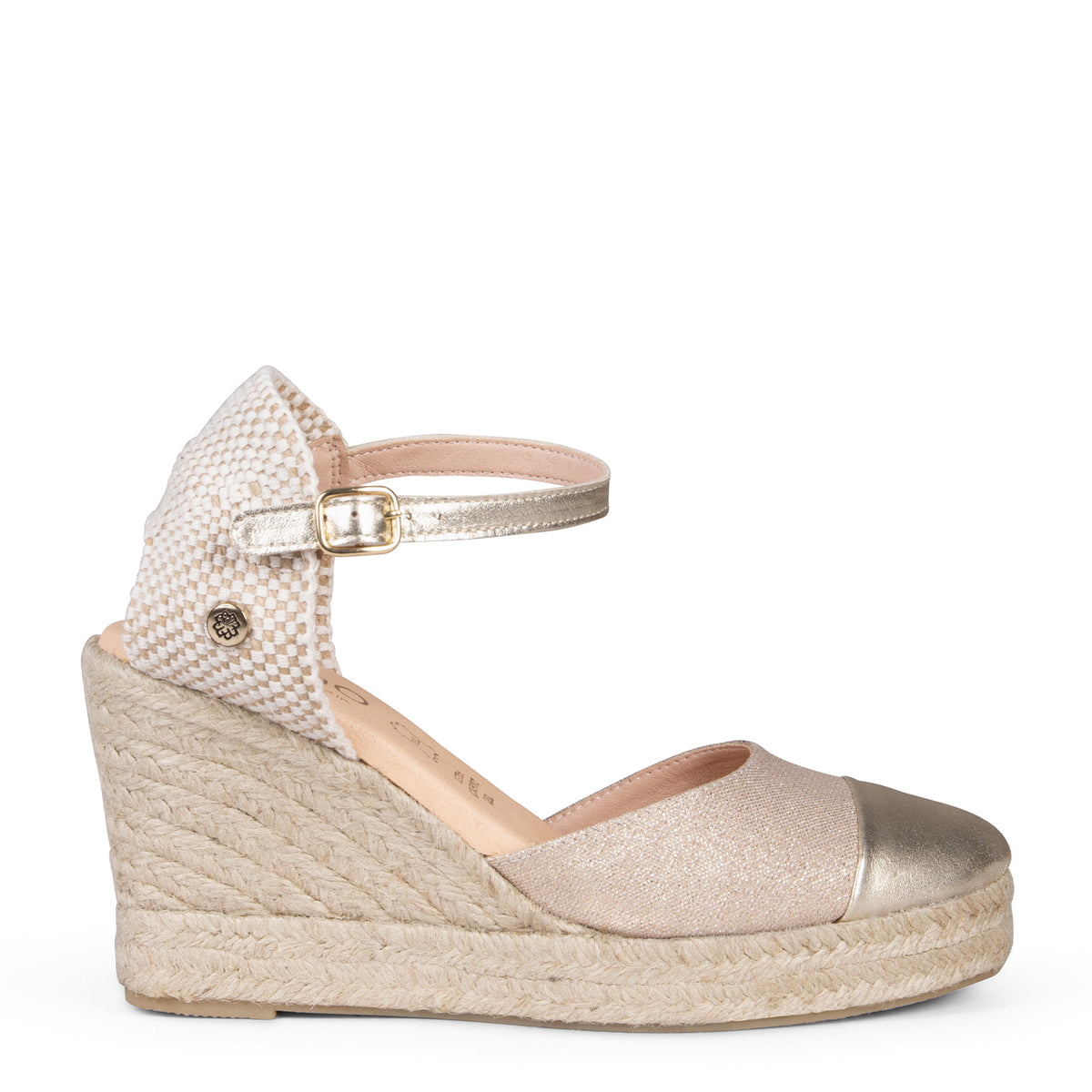 YAIZA – Espadrilles métallisées DORÉ