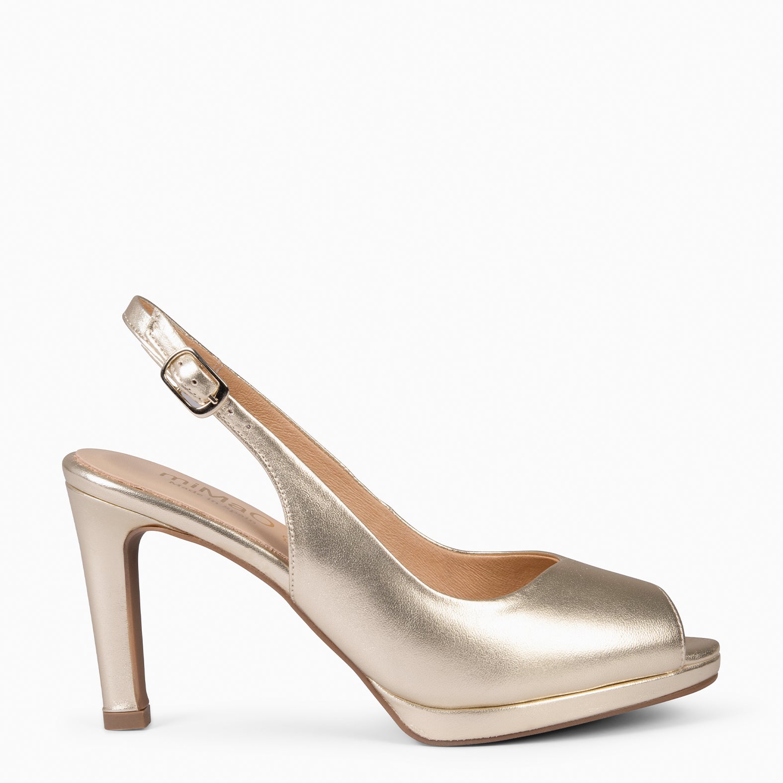 ELSA - Zapatos de tacón alto destalonados PLATINO - miMaO ®