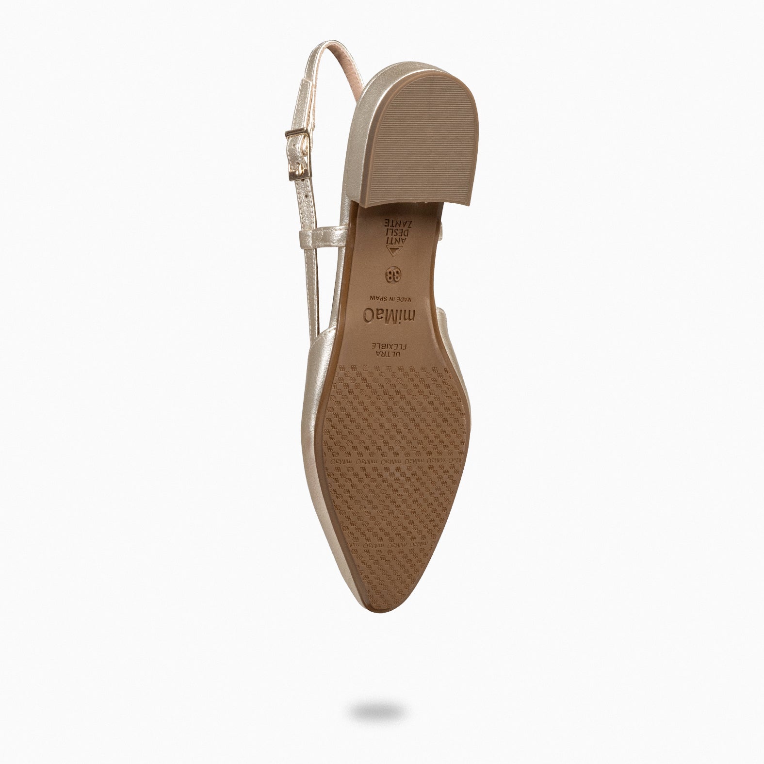 BRUNCH – Zapatos Planos Destalonados PLATINO - miMaO ®