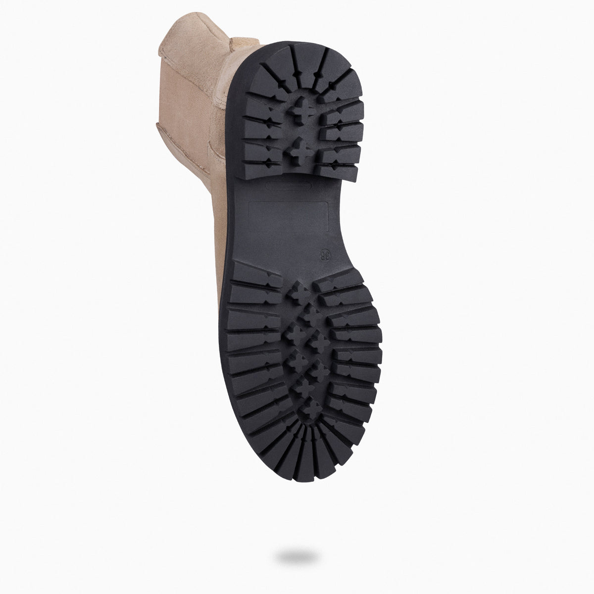 STAMFORD - Botines Chelsea BEIGE con Plataforma Track