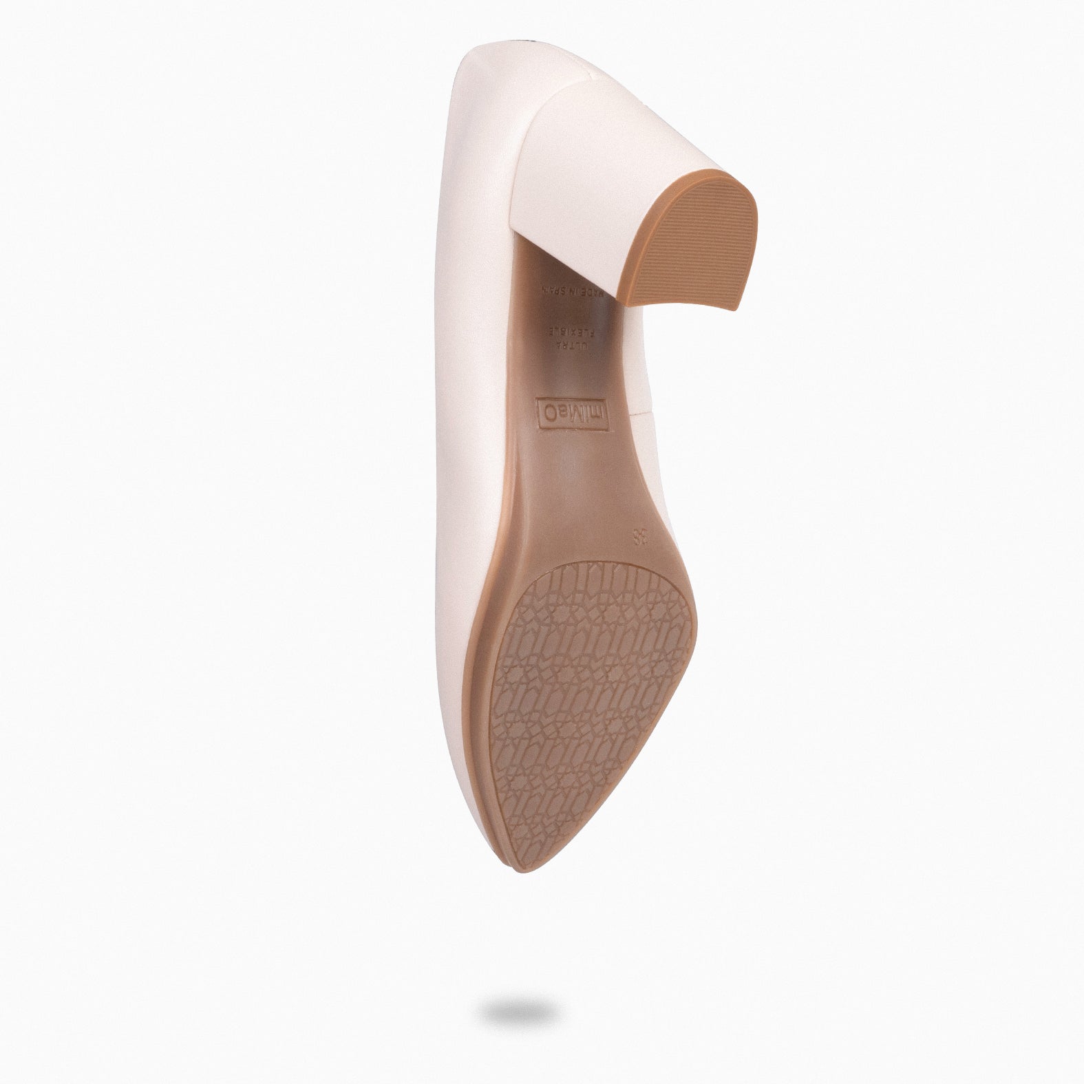 URBAN S SALON - Chaussures à talon moyen en cuir NUDE