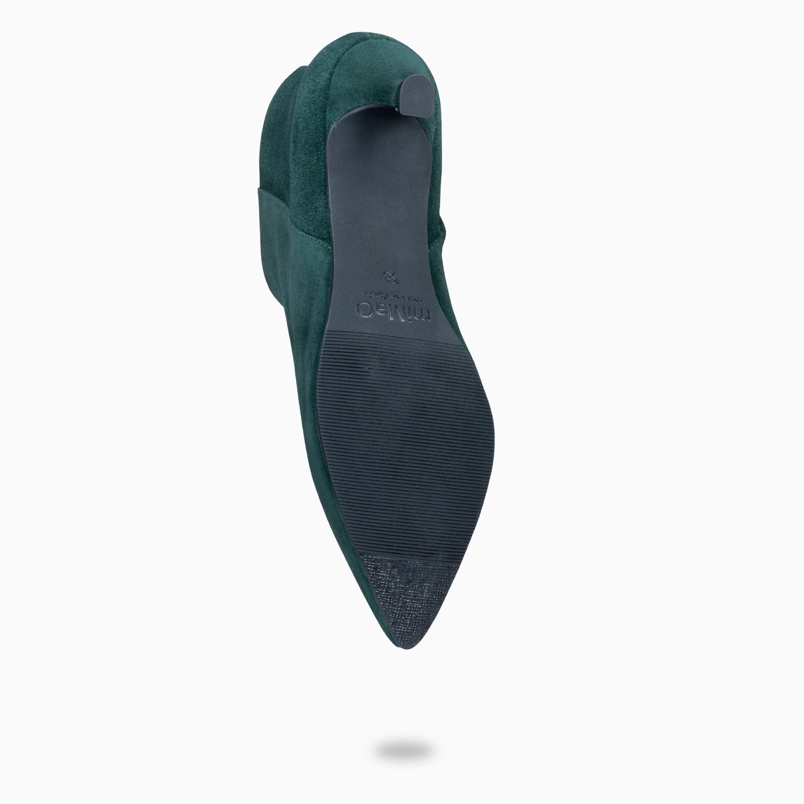 ROYAL - Botines tacón bajo VERDE serraje - miMaO ®
