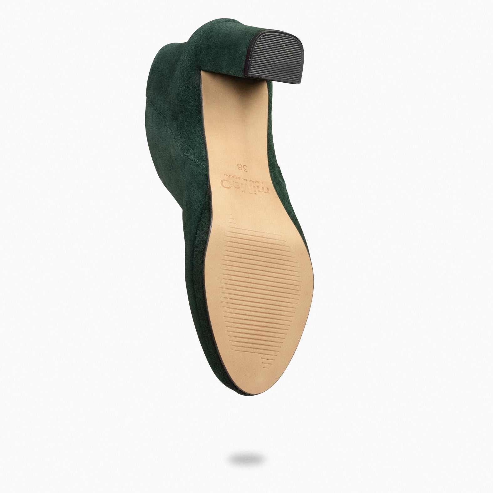 WITTEN – Bottines à talon en daim VERT