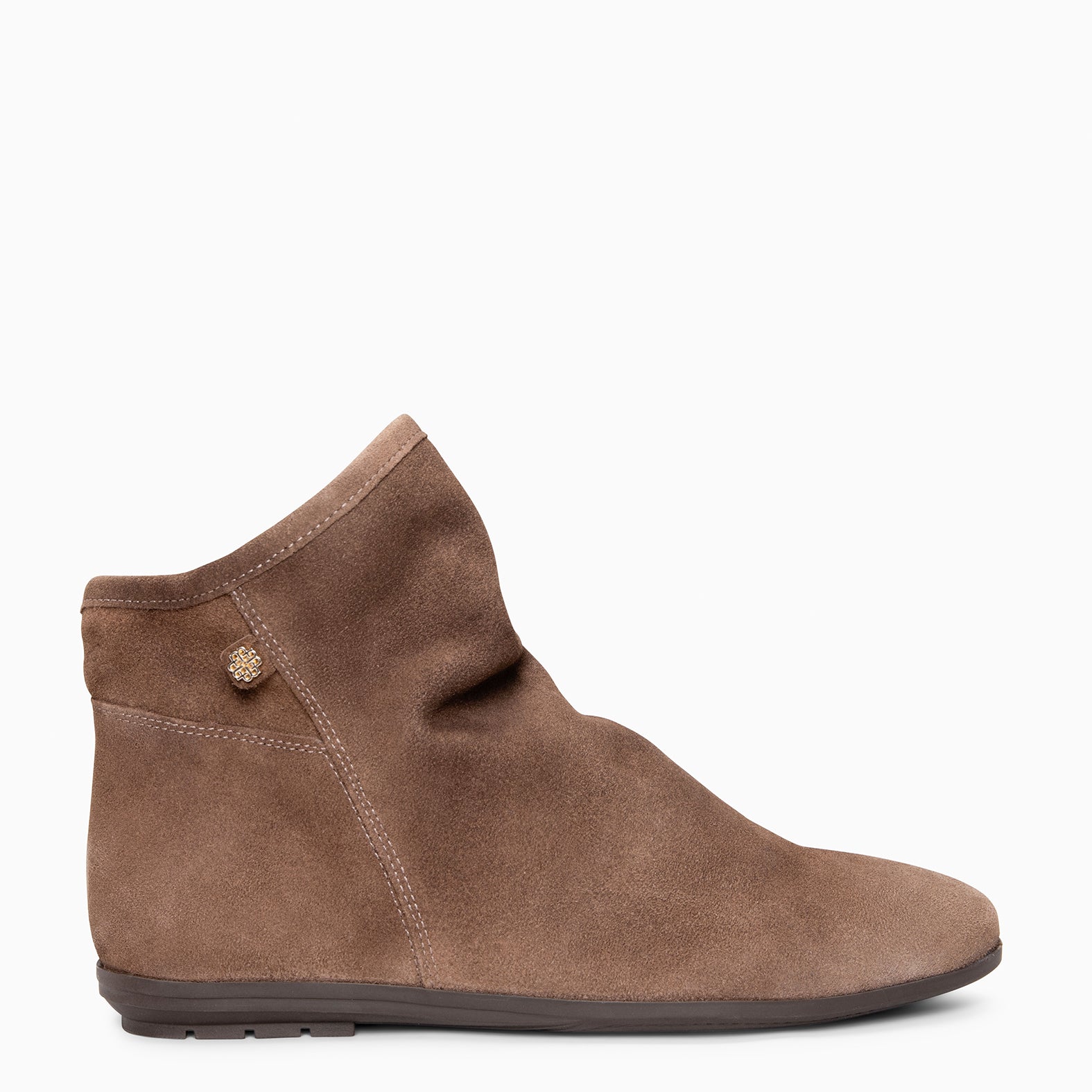CHESS - Botines de ante con caña fruncida TAUPE - miMaO ®