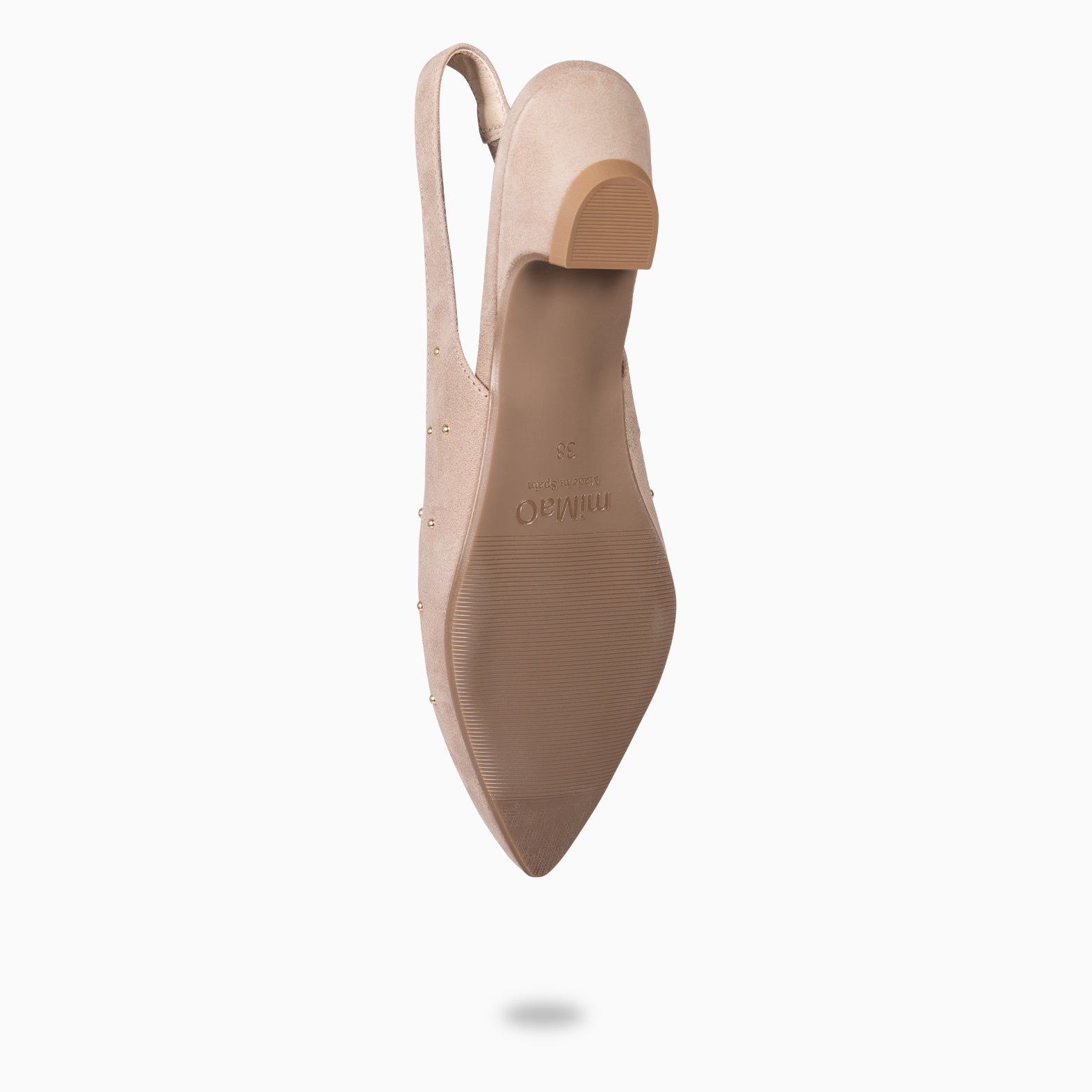 ORION – ZAPATOS BAJOS DESTALONADOS CON TACHAS TAUPE - miMaO ®