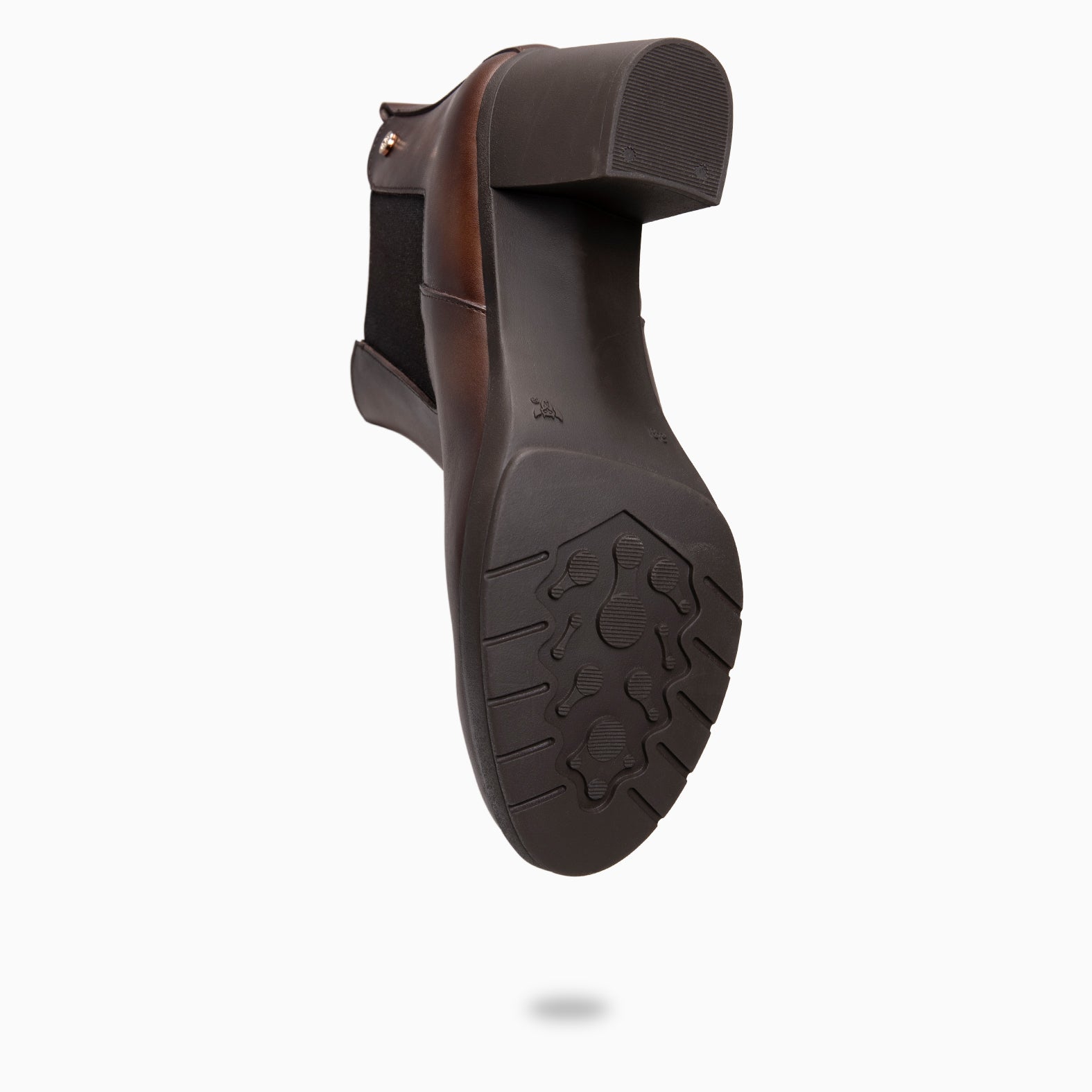 SABRINA – Botin de tacón alto con elástico lateral CAMEL - miMaO ®