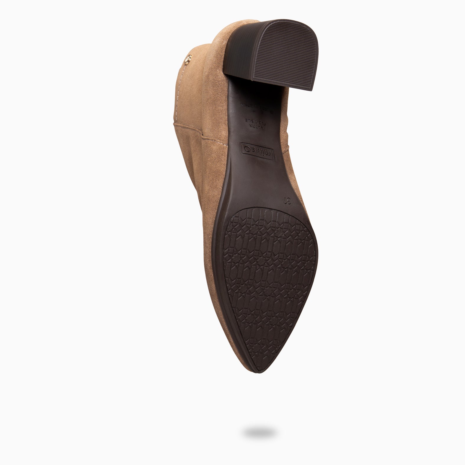 CITY - Botines de tacón ancho y punta fina TAUPE - miMaO ®