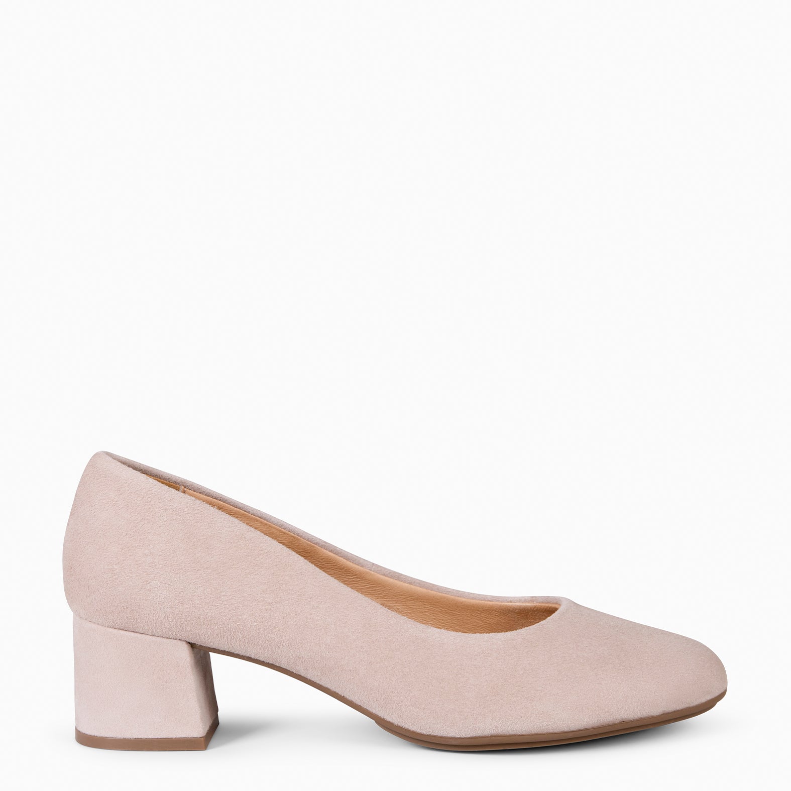URBAN REDONDO - Zapatos de tacón bajo de ante ROSA CLARO - miMaO ®