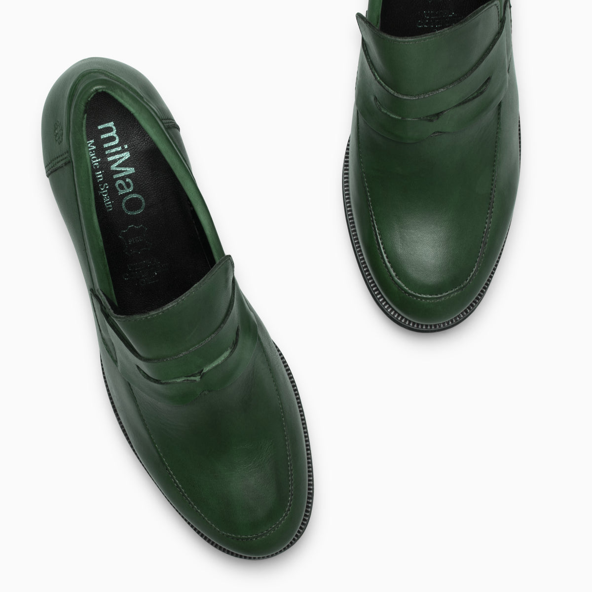 TREND – Mocasín con tacón y plataforma VERDE - miMaO ®