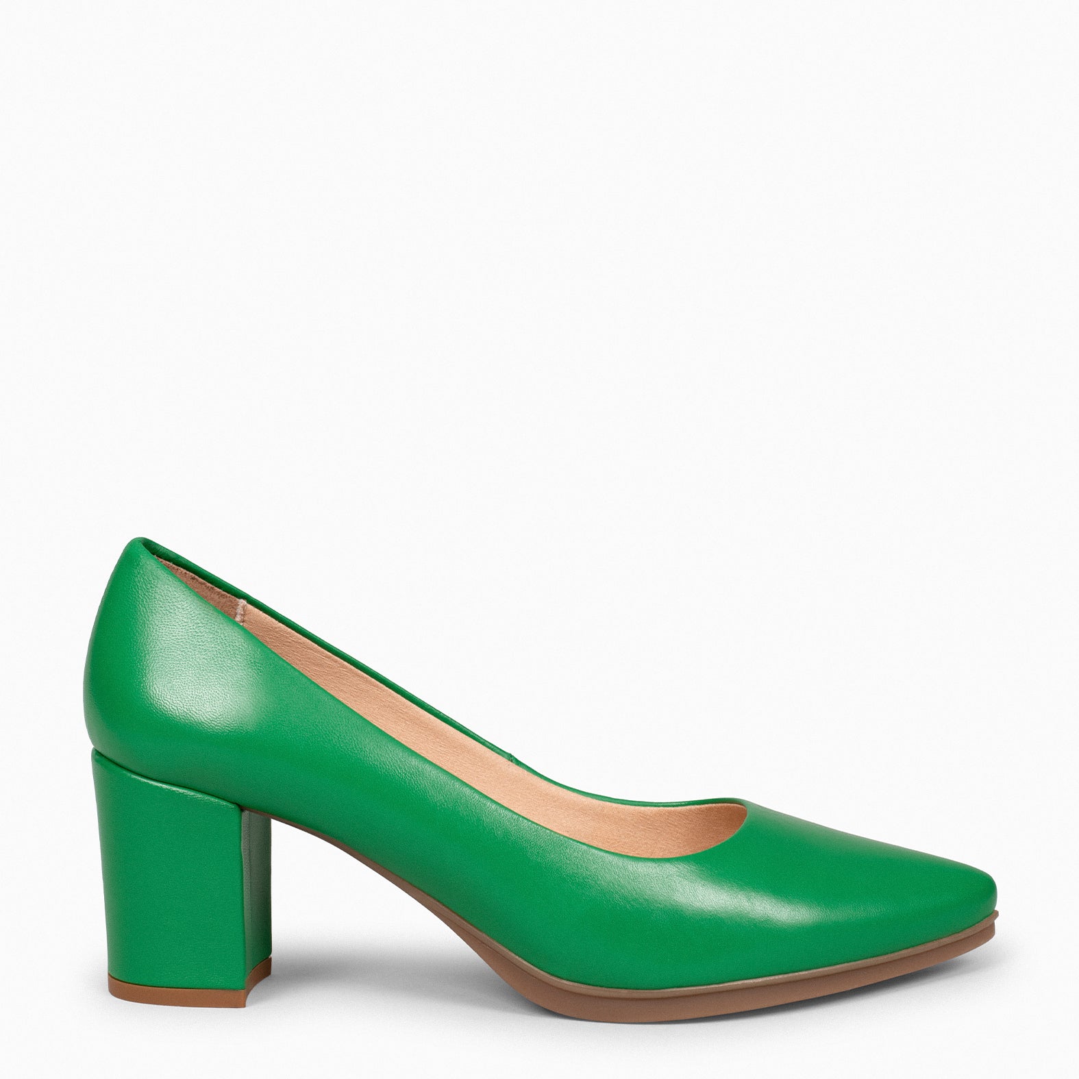 URBAN S SALÓN - Zapatos de tacón medio de napa VERDE - miMaO ®