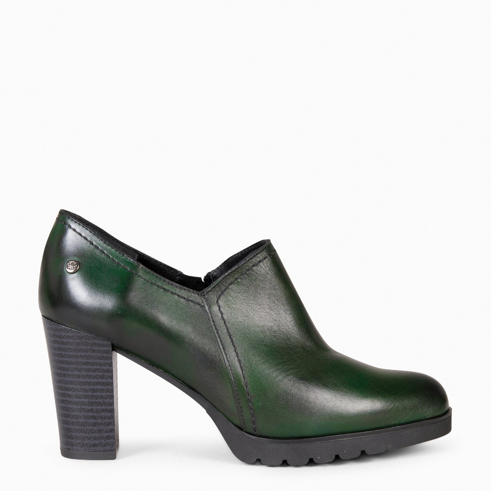 DAYANA - Botines de tacón alto de piel VERDE