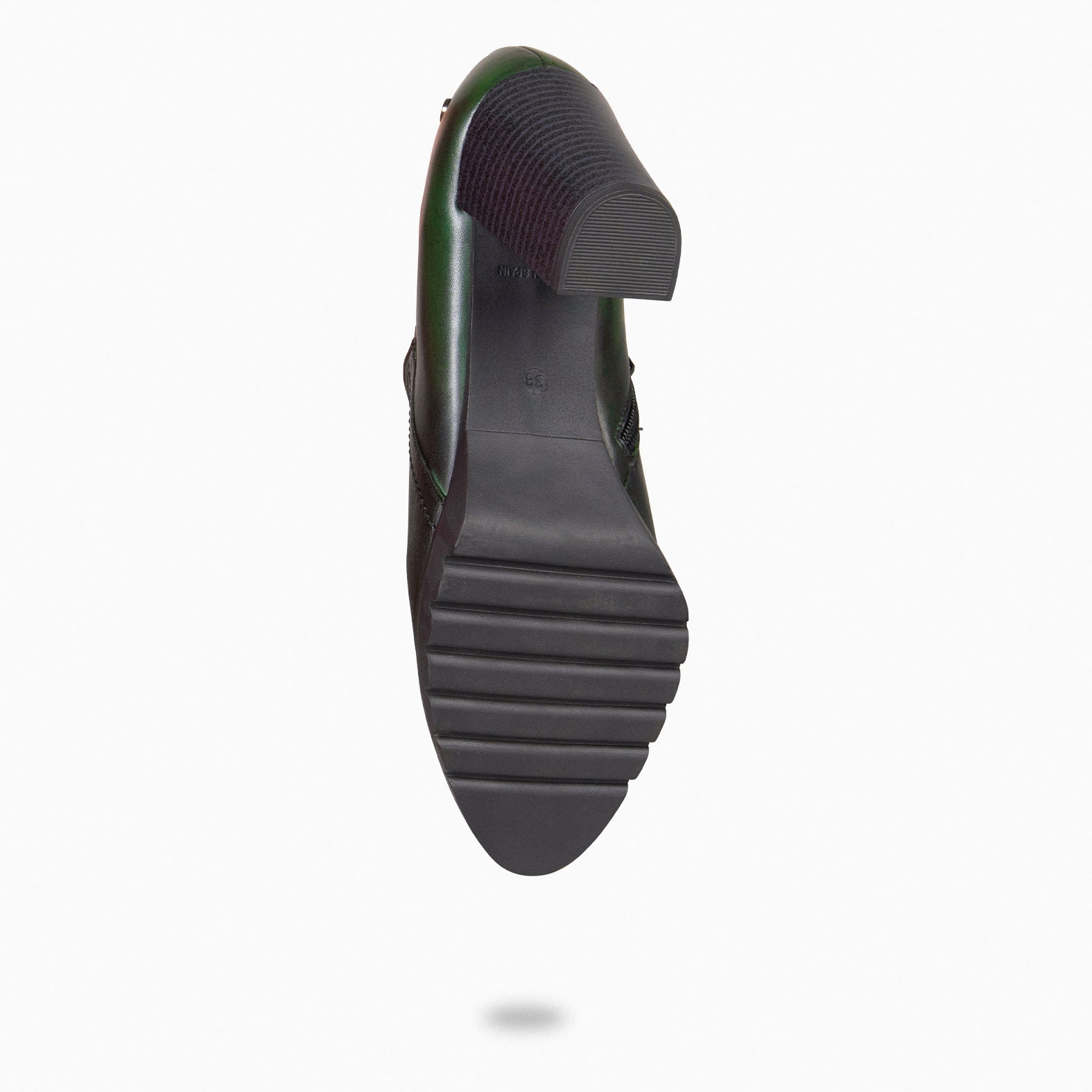 DAYANA - Botines de tacón alto de piel VERDE
