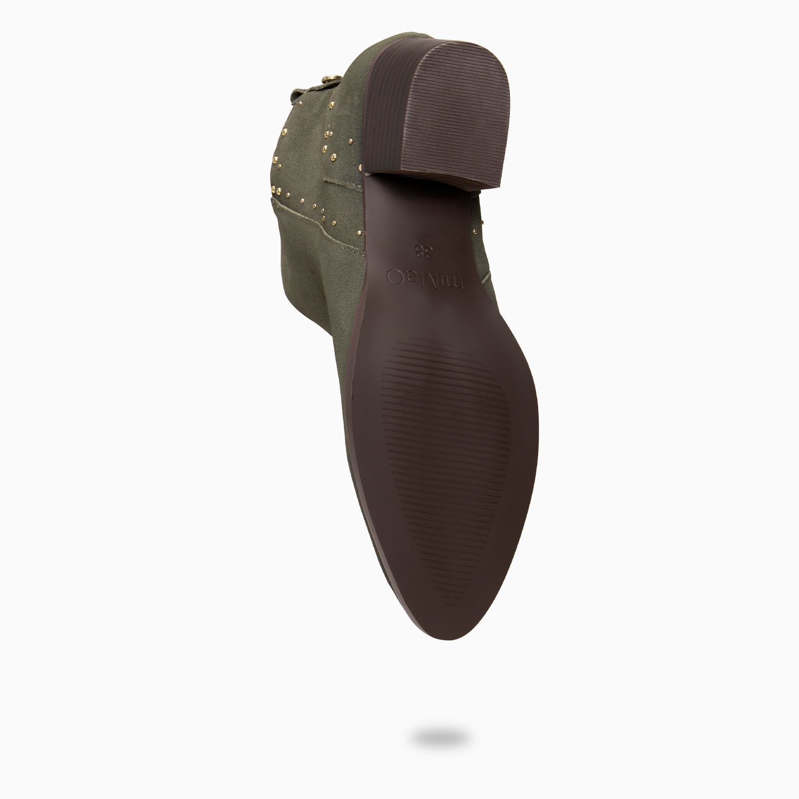 DUSTY – Botines de serraje con tachas VERDE - miMaO ®