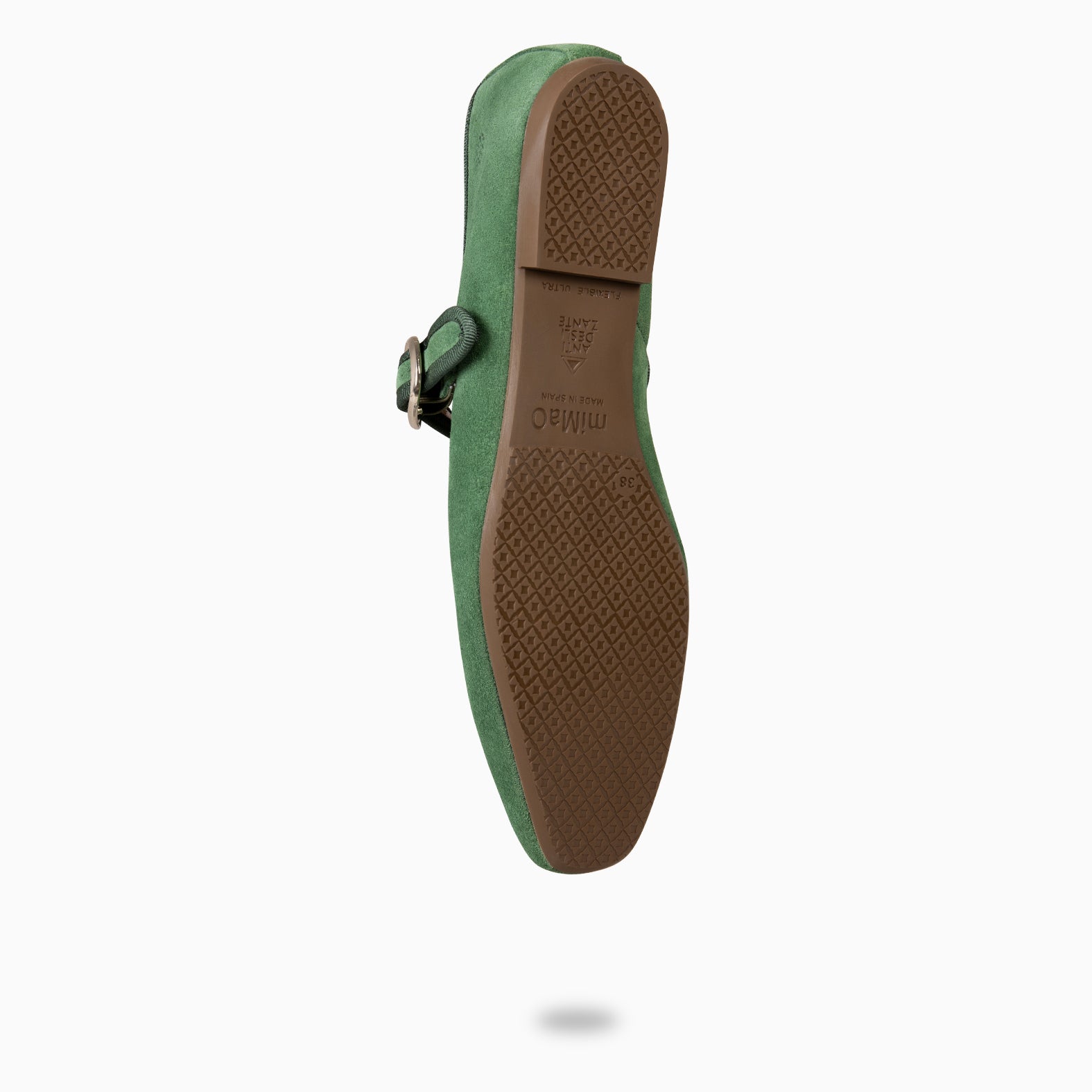 CLARA - Mercedita con puntera cuadrada VERDE - miMaO ®