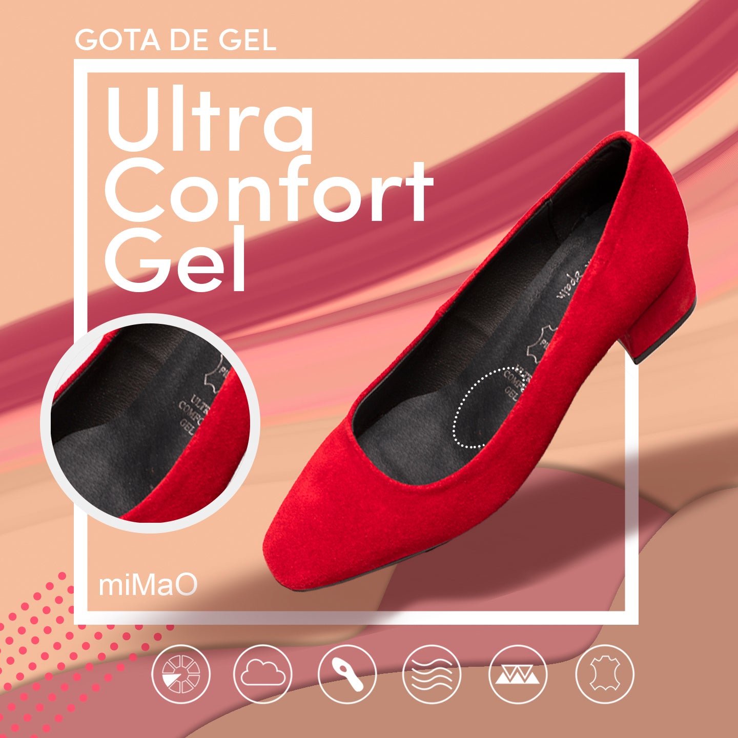 URBAN TREND - Zapato con puntera semi cuadrada MARRÓN