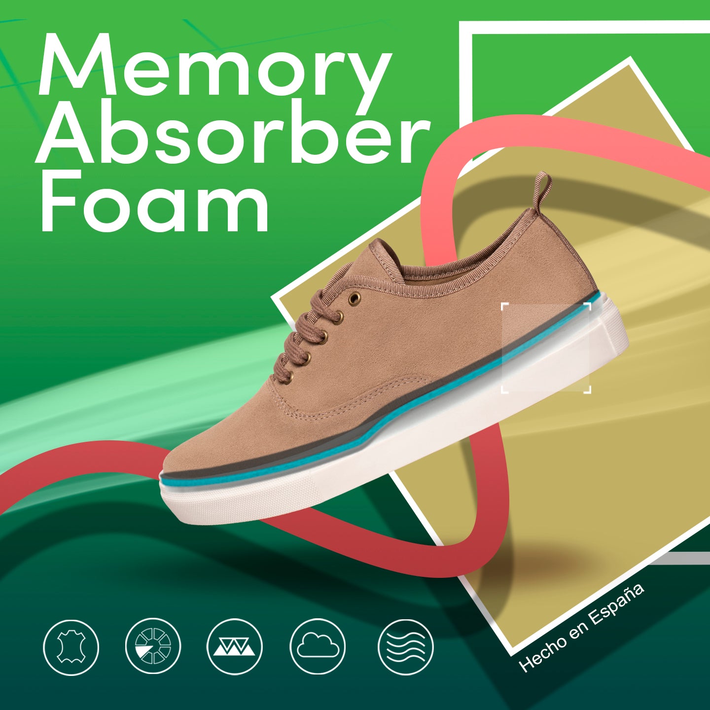 WANDER - Sneaker femme avec plateforme ROUGE