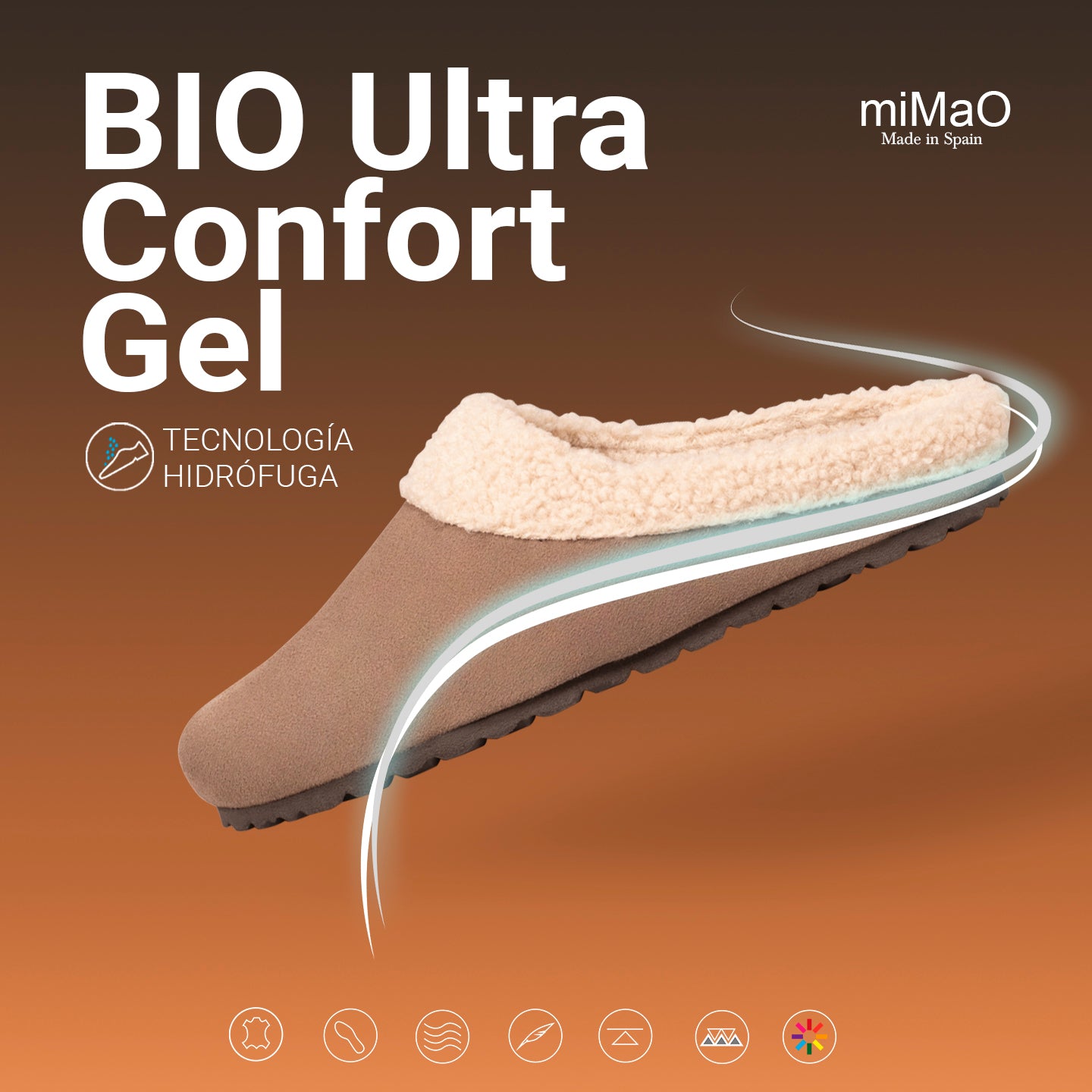 DREAM HOME Zapatillas con borreguito para hombre MARRONES - miMaO ®