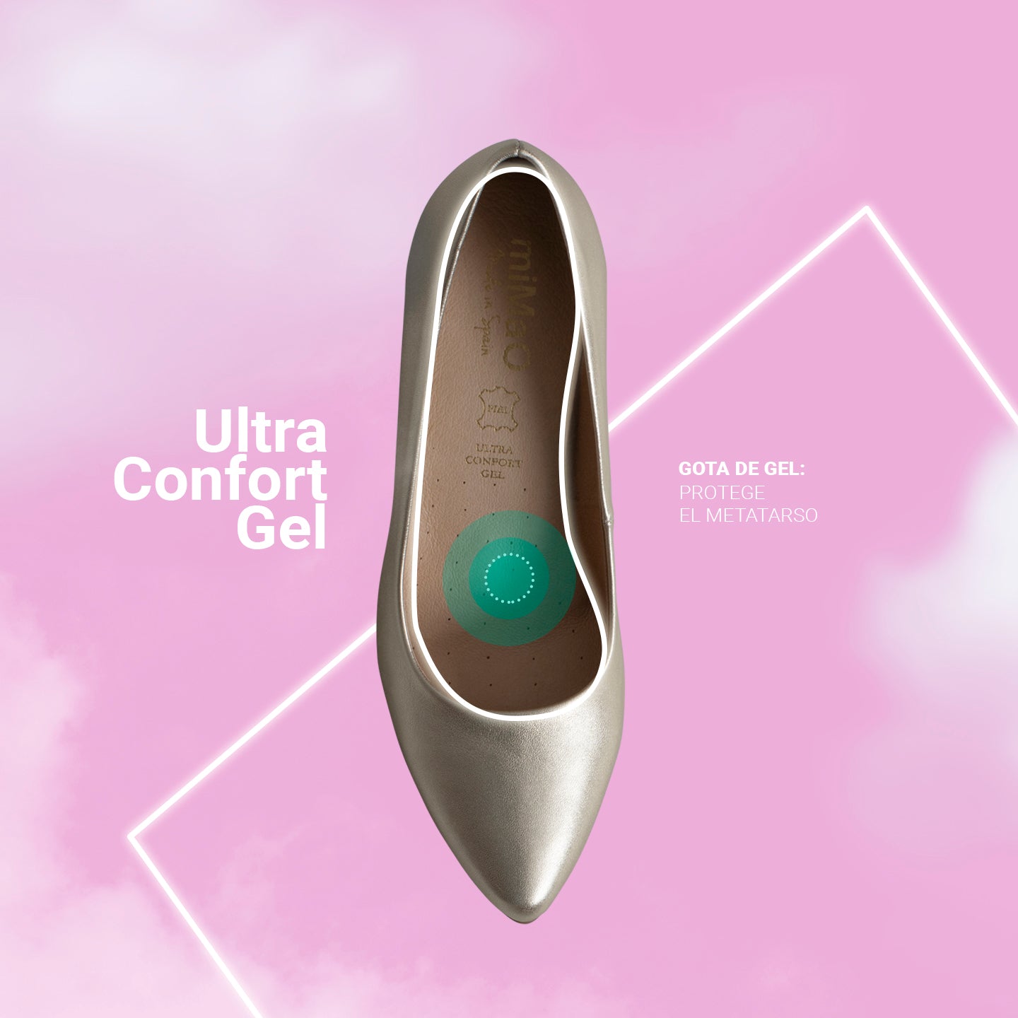 URBAN S SPLASH - Zapatos de piel metalizada PLATA