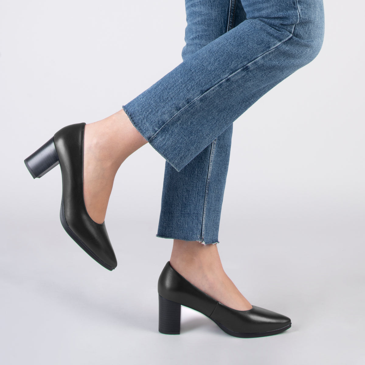 URBAN S SALON – Zapatos de tacón medio de napa NEGRO - miMaO ®
