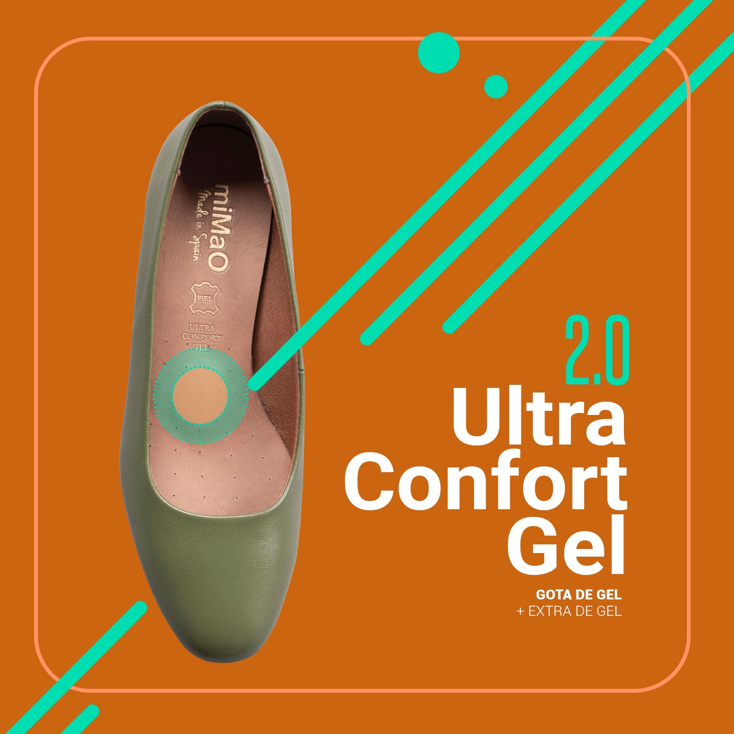 URBAN XS – Chaussures à talon bas en cuir nappa GRENAT