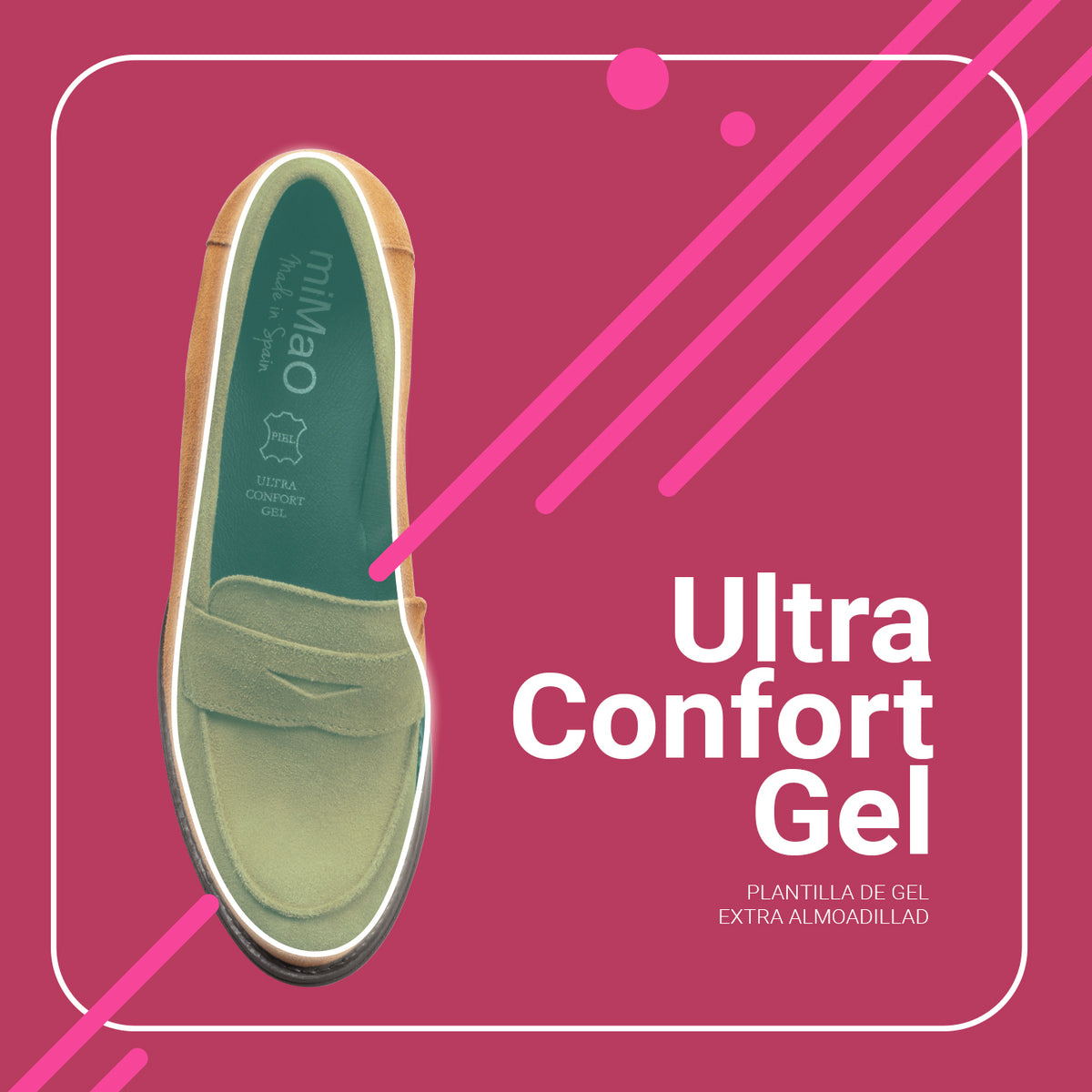MOKKA - Mocasín de serraje con tacón VERDE