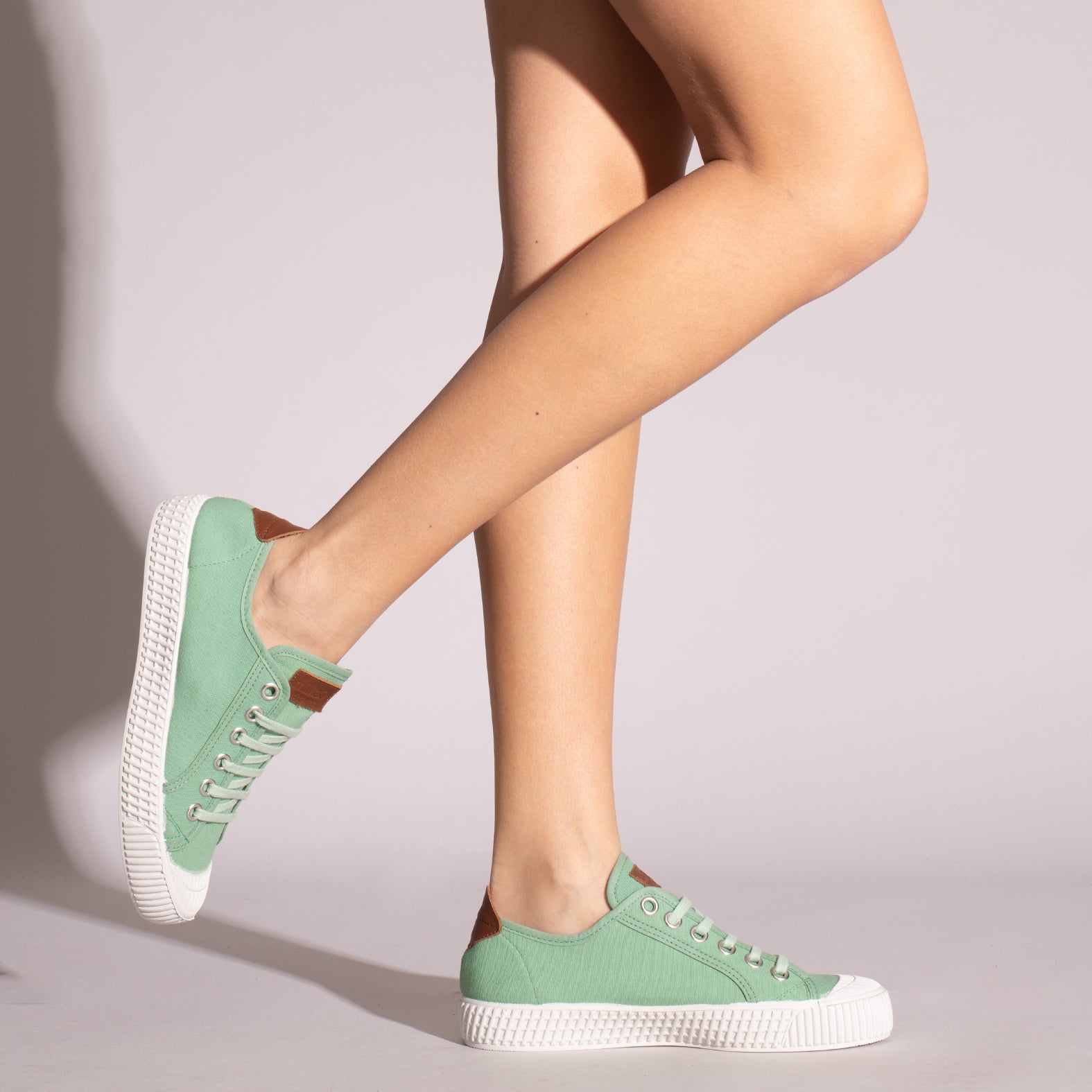 BAMBA Zapatillas de lona para mujer VERDE AGUA