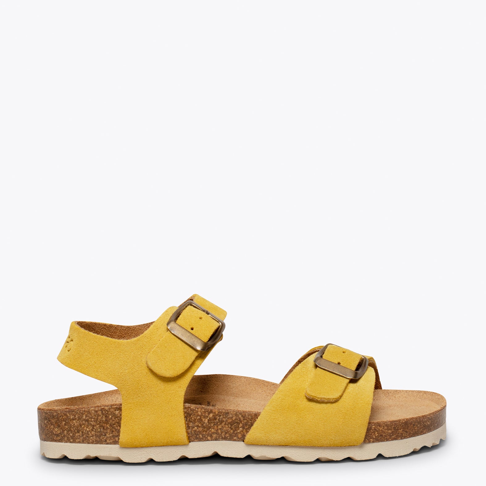 GLACE - Sandales fille JAUNE BIO avec boucle