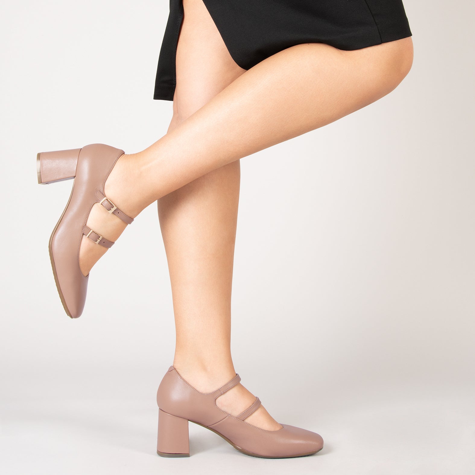 FEBRIS – Zapatos de napa con tiras NUDE - miMaO ®