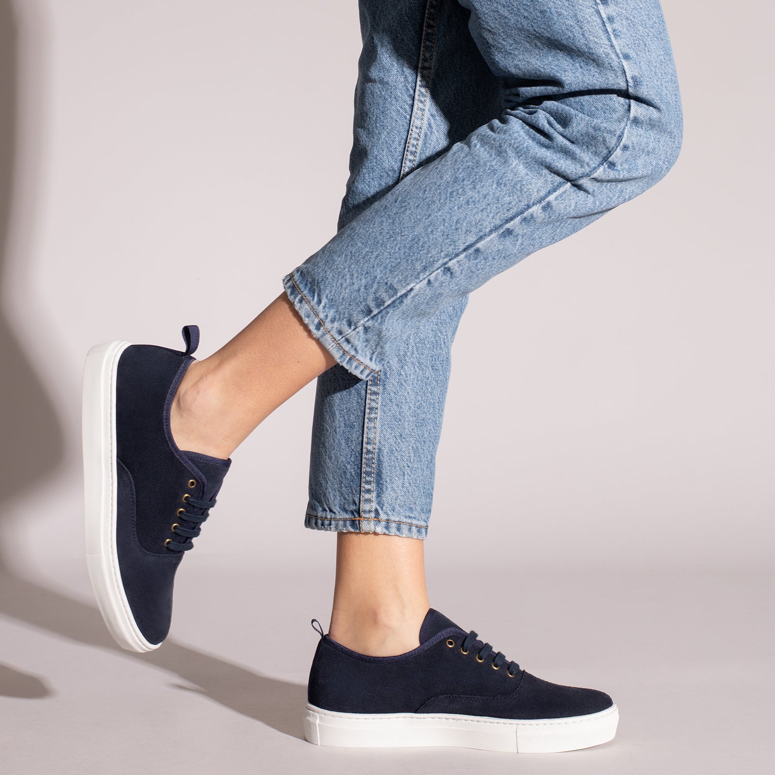 WANDER - Sneaker femme avec plateforme BLEU MARINE