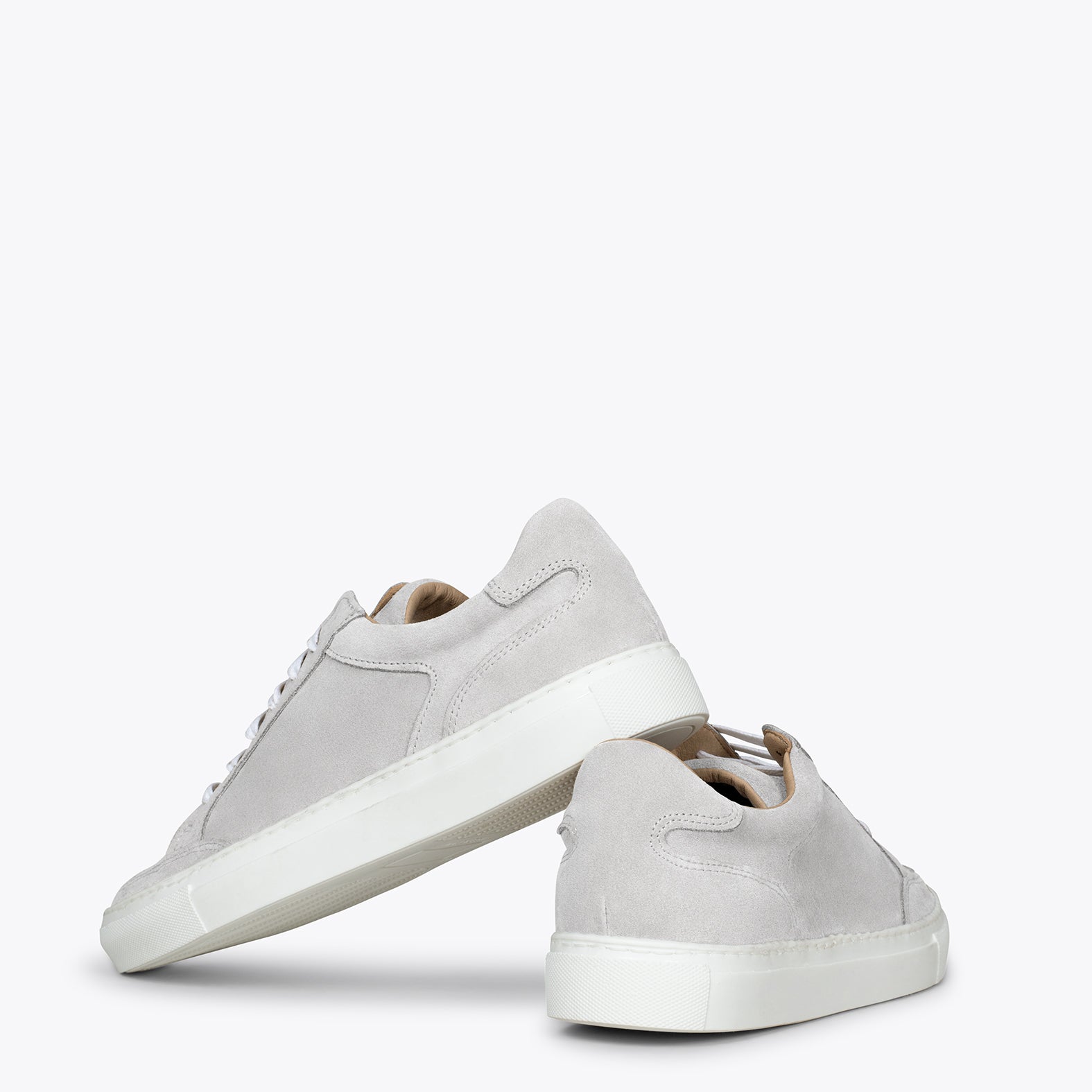 DUBLÍN Zapatillas de piel para hombre BLANCO